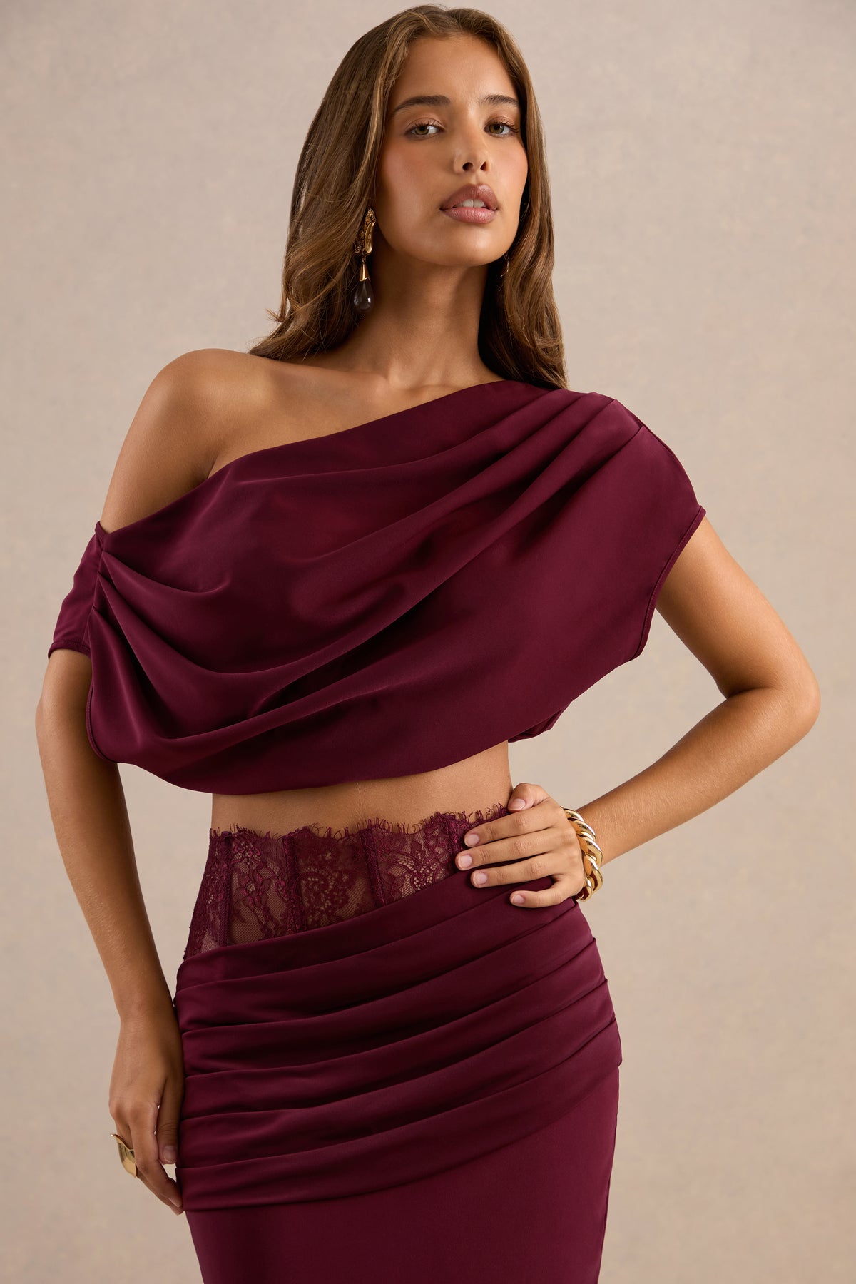CL137857102_Yaselle Burgundy Satin Asymmetric-Neck Crop-Top7.jpg