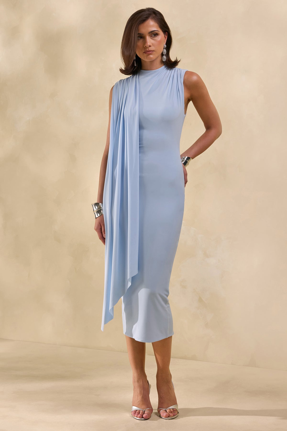 ECM_HR_CL137883013 - Oleandra _ Light Blue High-Neck Midi-Dress With Draped-Detail0.jpg