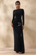 ECM_HR_CL137884001 -  Astrielle | Black Round-Neck With Gold-Detail And Sash 0.jpg