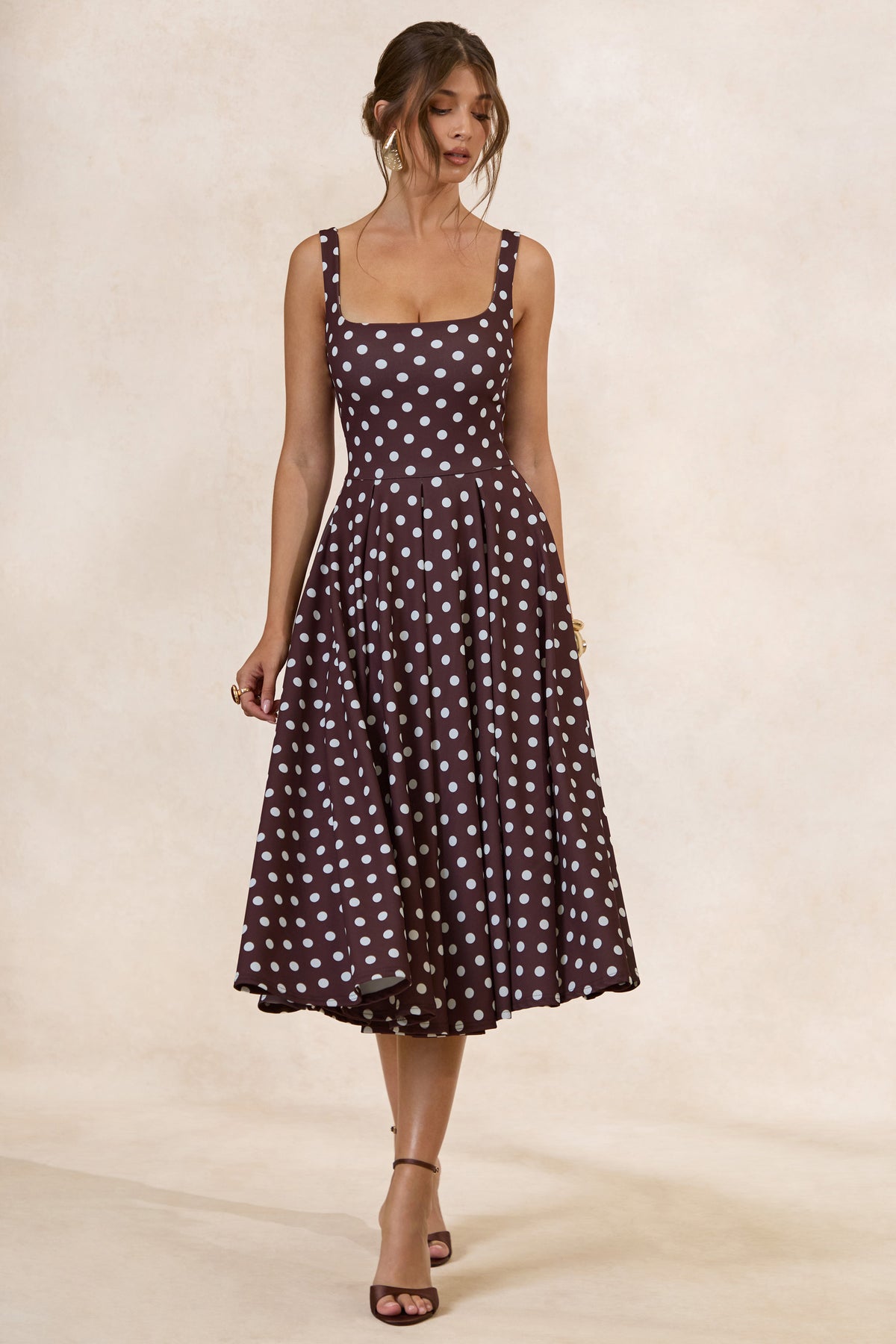 CL137929021 - Lumera _ Brown Polka-Dot Square-Neck Midi Dress1.jpg