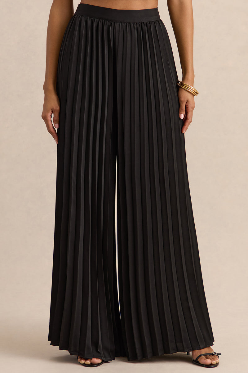 CL137940001---Lerenza-_-Black-Satin-Wide-Leg-Pleated-Trousers-+-CL137939001---Karienne-_-Black-Round-Neck-Top-With-Belted-Detail_10.jpg