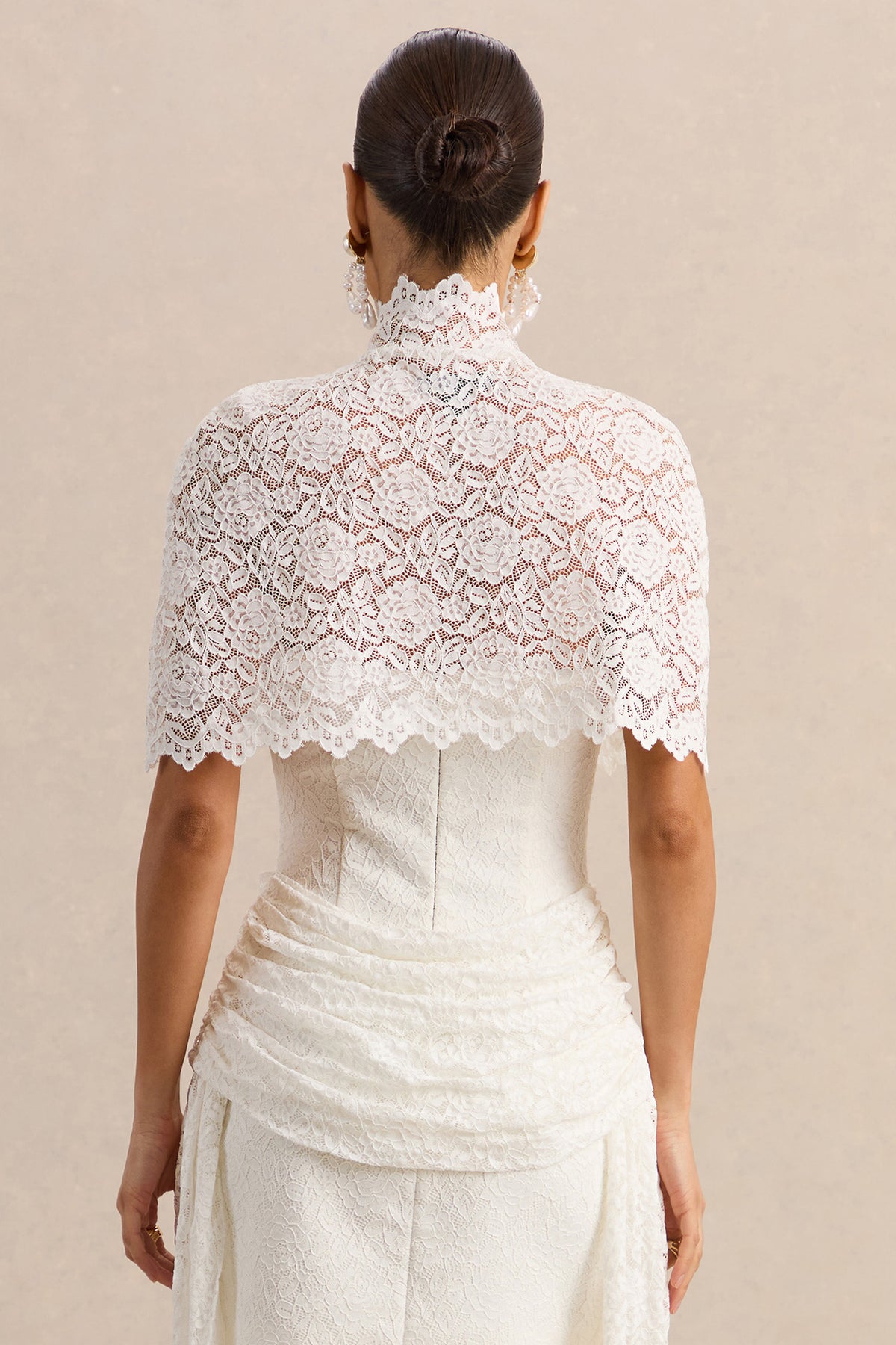 ECM_HR_CL137805110  - Milavia - White Lace High-Neck Mini Dress With Wrap & Sash Detail 8.jpg