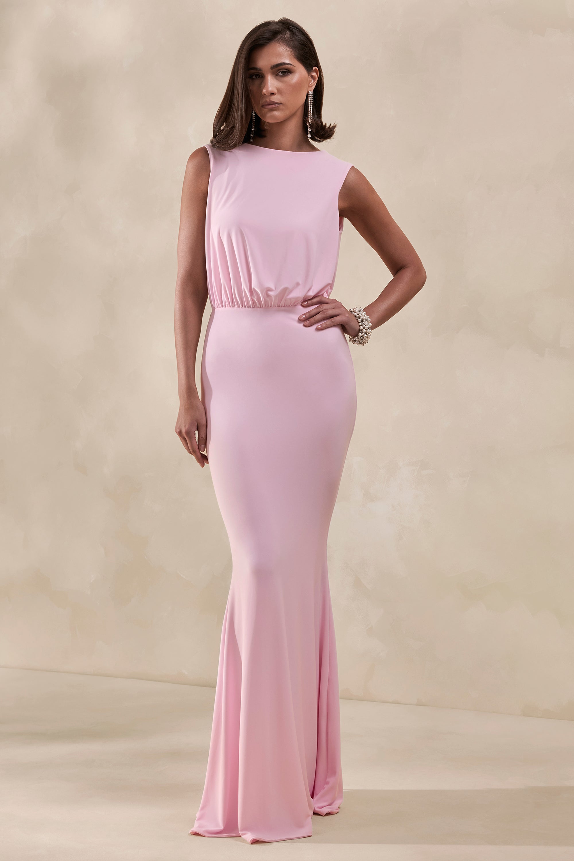 CL138002084 - Elladine _ Pink Round-Neck Maxi Dress With Lace-Back And Bow-Detail0.jpg