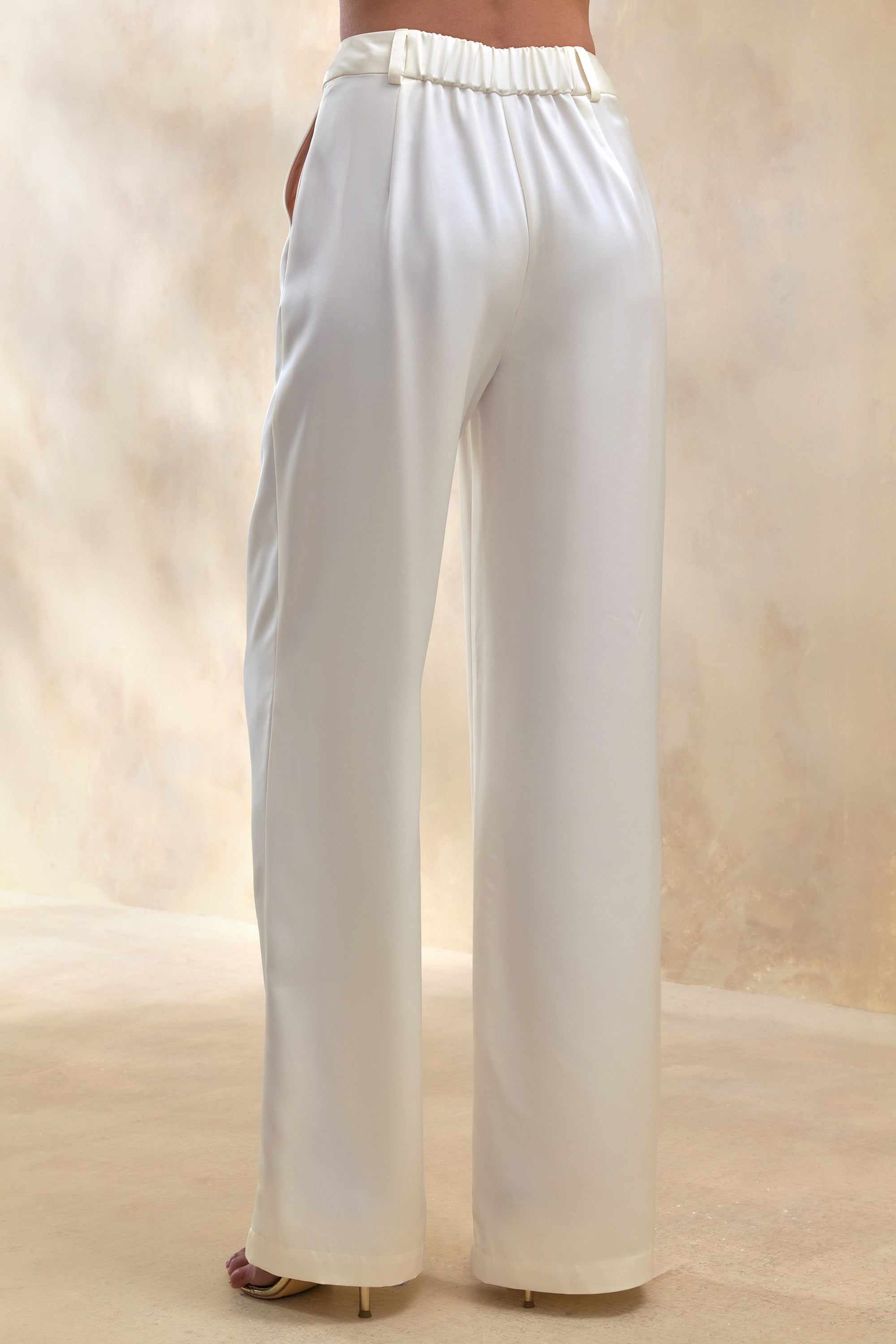 ECM_HR_CL137667111 -  Serenza | Cream Satin Collared-Shirt With Cape-Detail + CL138021111 -  Ilena | Cream Satin Wide-Leg Trouser 3.jpg