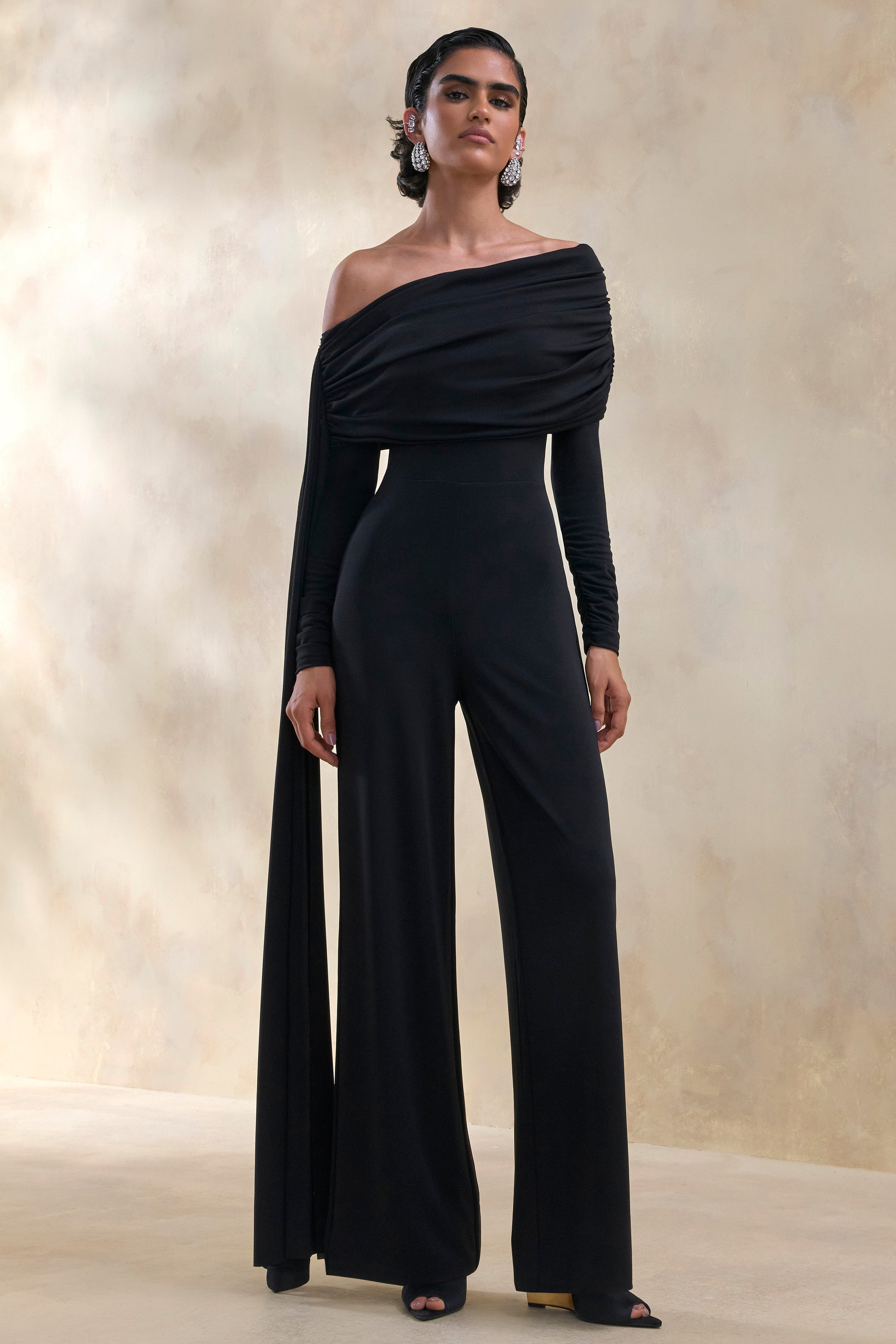 ECM_HR_CL138036001 - Elova _ Black Bardot-Neck Jumpsuit With Sash 0.jpg