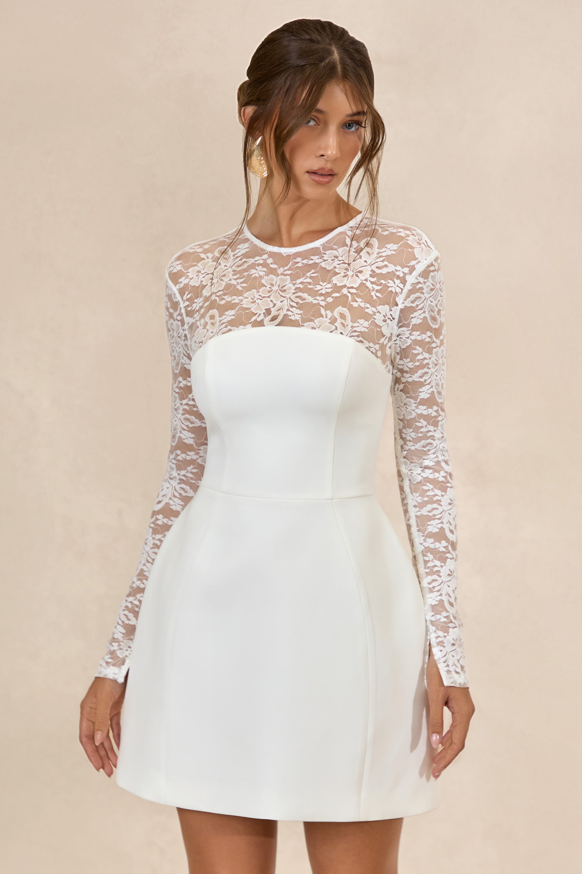 CL138041110 - Aerin _ White High-Neck Mini Dress With Long-Lace Sleeves2.jpg