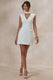ECM_HR_CL138090110 - Arlet _ White Plunge-Neck Tailored Mini Dress With Collar Detail1.jpg