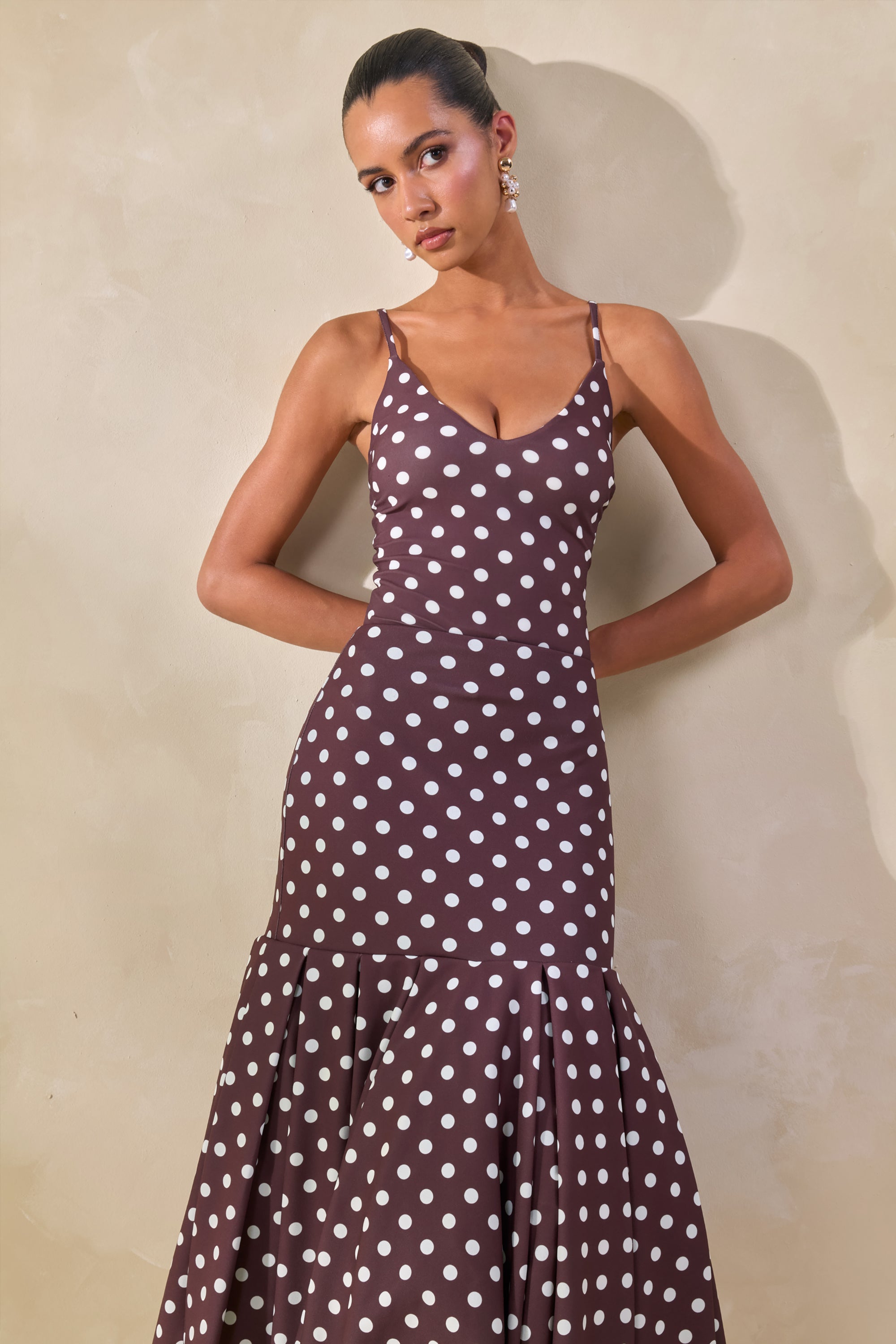 ECM_HR_CL138096021---Masie-Brown-Polka-Dot-Mesh-Maxi-Skirt-With-Drop-Waist-+-CL138097021--Rayna-Brown-Polka-Dot-V-Neck-Bodysuit4.jpg