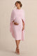 ECM_HR_CL138105081  - Arwen  Light Pink Round-Neck Maternity Midi Dress With Cape Detail 0.jpg