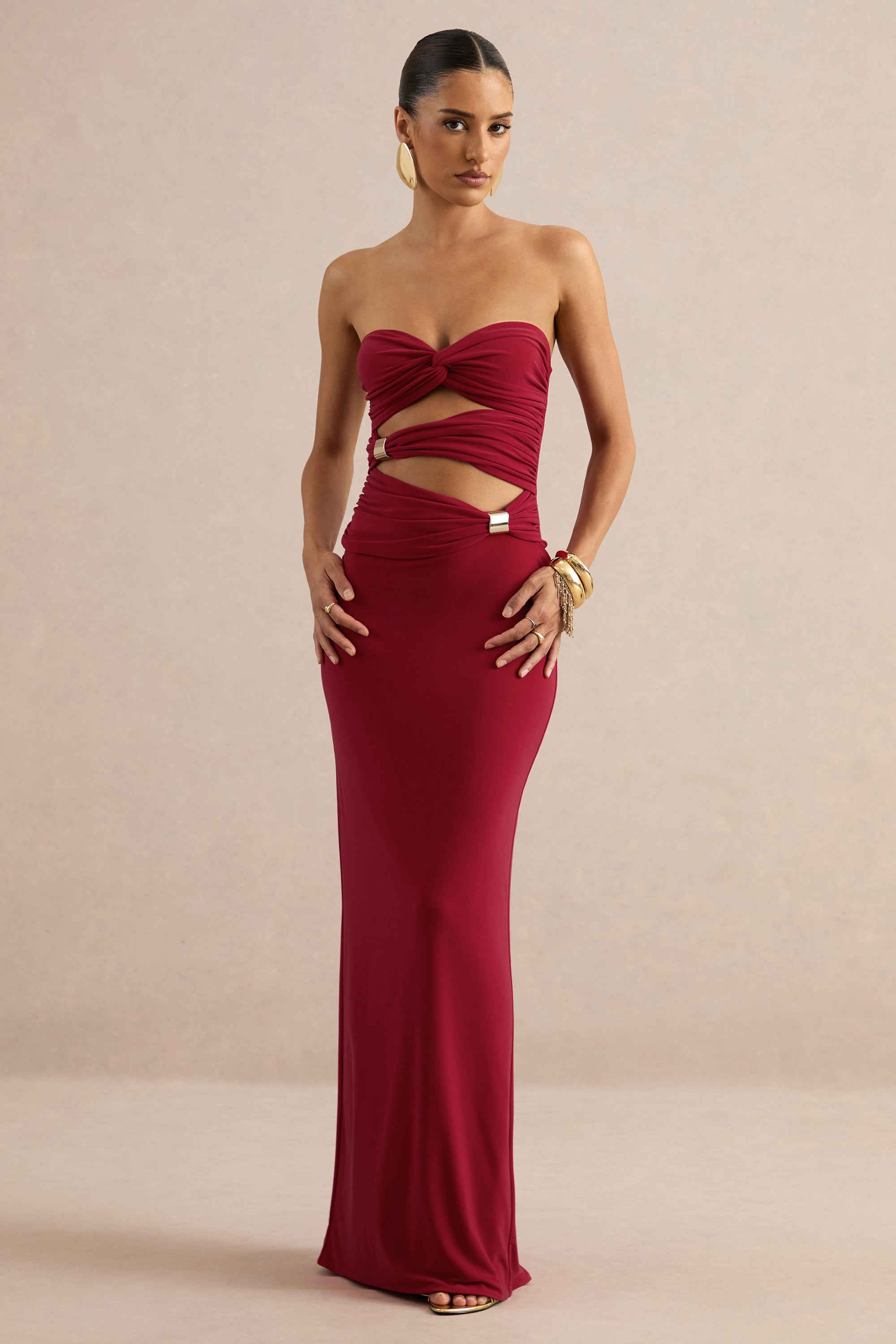 ECM_HR_Mireia Red Bandeau-Neck Maxi Dress With Body Cut-Out And Gold Details CL138127100 11.jpg