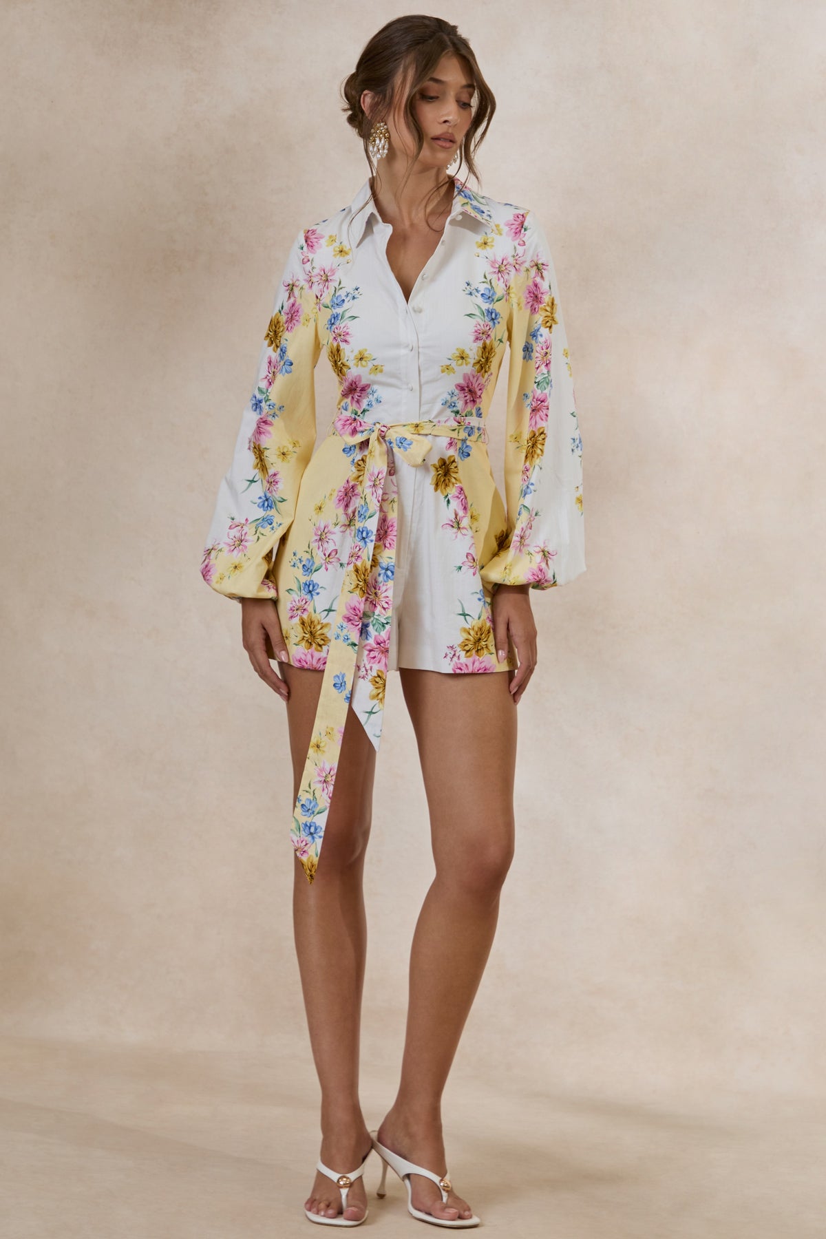 ECM_HR_CL138206121 - Mariposa _ Lemon Floral Round-Neck Tailored Playsuit 1.jpg