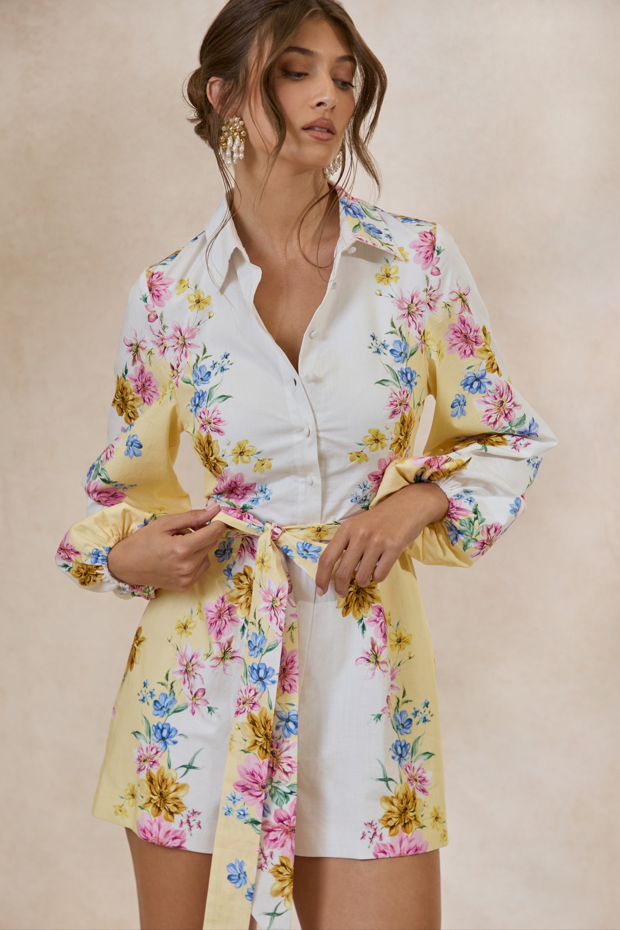 ECM_HR_CL138206121 - Mariposa _ Lemon Floral Round-Neck Tailored Playsuit 3.jpg