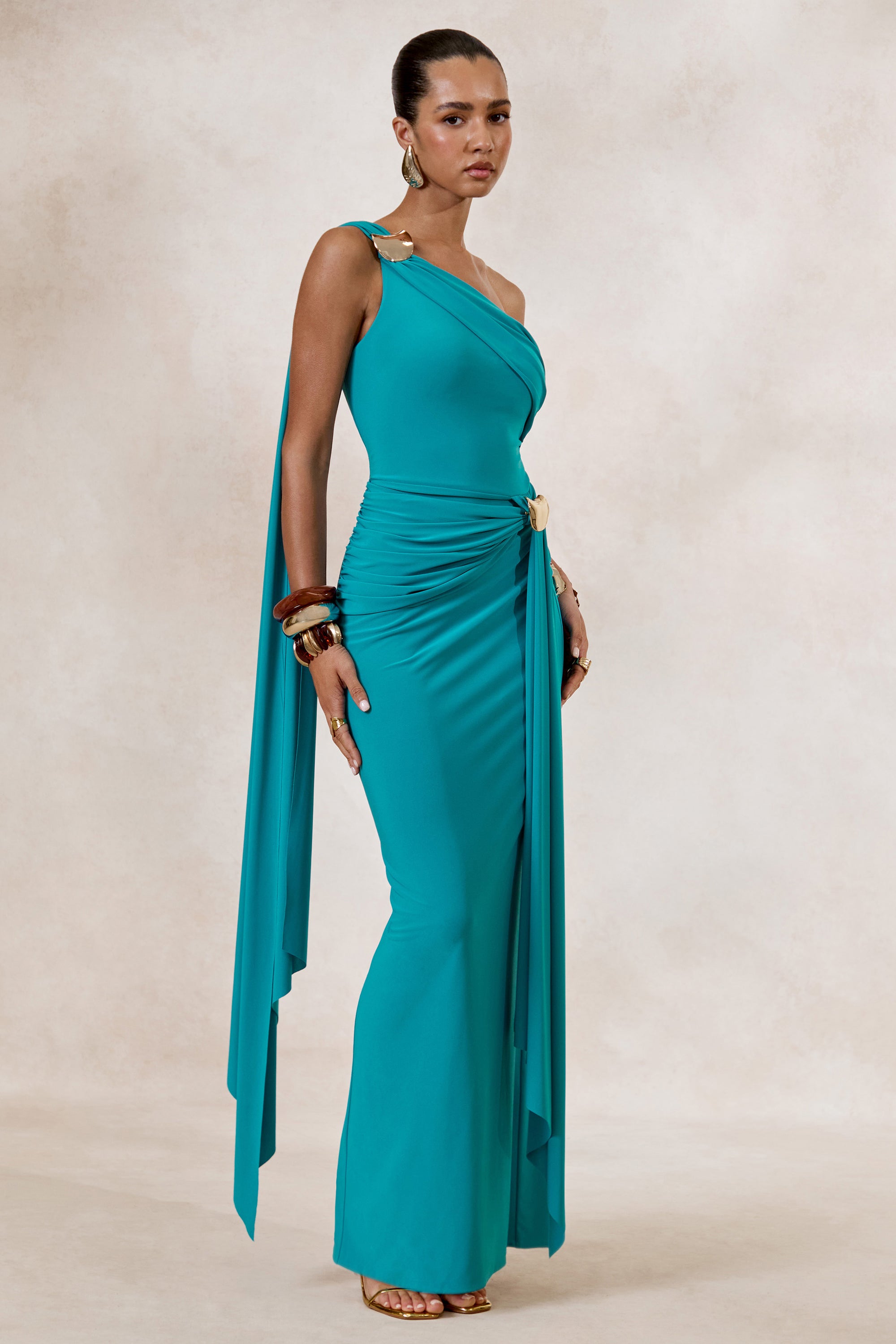 ECM_HR_CL138426036 - Sariah _ Teal Asymmetric-Neck Maxi Dress With Gathered Detailing And Gold Details 3.jpg