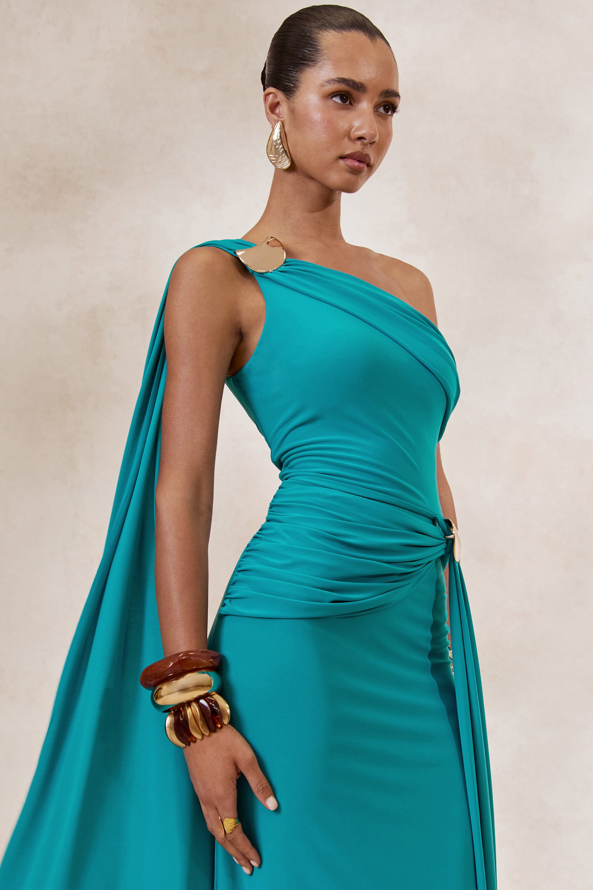 ECM_HR_CL138426036 - Sariah _ Teal Asymmetric-Neck Maxi Dress With Gathered Detailing And Gold Details 4.jpg