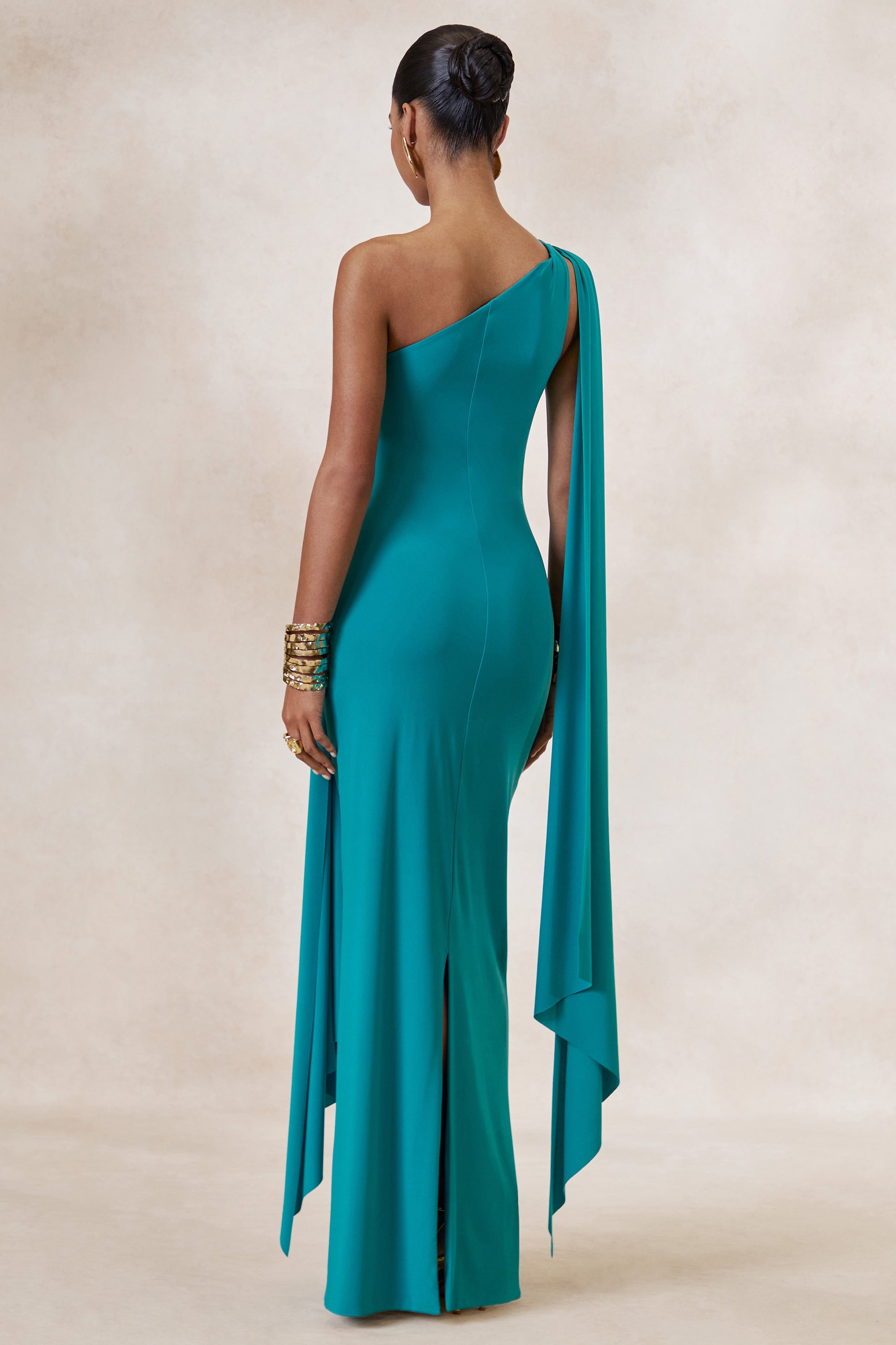 ECM_HR_CL138426036 - Sariah _ Teal Asymmetric-Neck Maxi Dress With Gathered Detailing And Gold Details 5.jpg