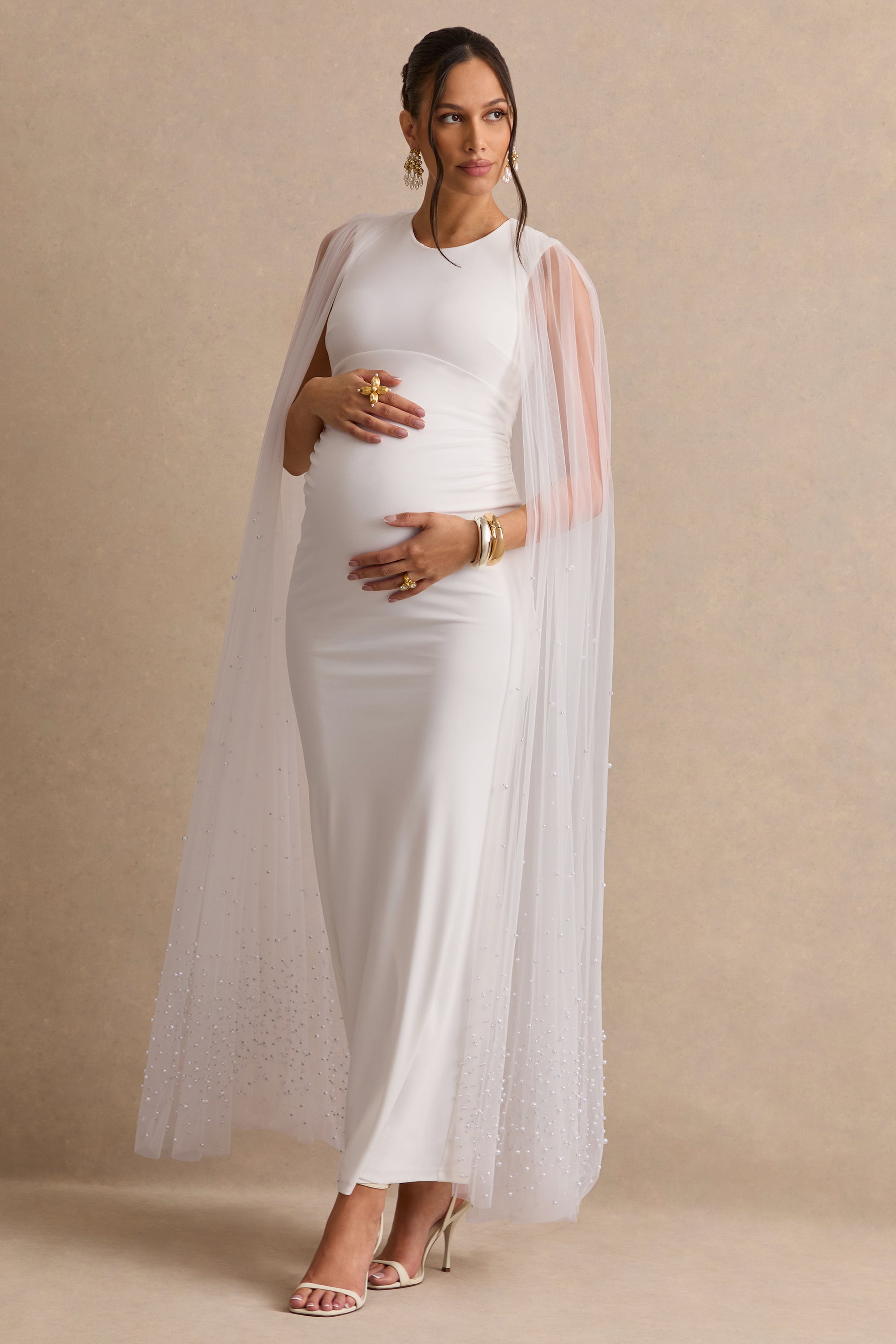 ECM_HR_CL138485110  - Tereza White Round-Neck Maternity Maxi Dress With Sheer Cape Sleeves2.jpg