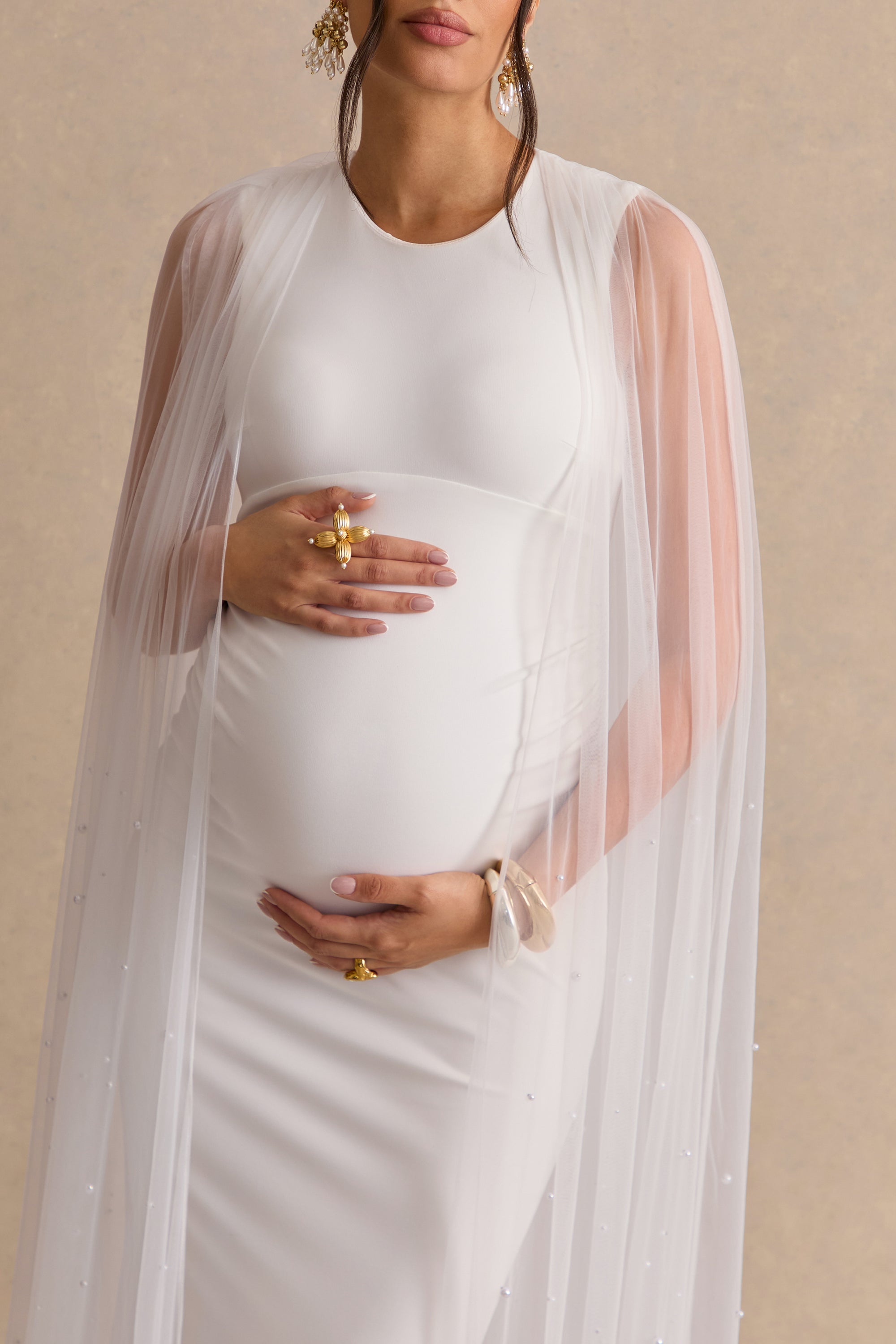ECM_HR_CL138485110  - Tereza White Round-Neck Maternity Maxi Dress With Sheer Cape Sleeves8.jpg