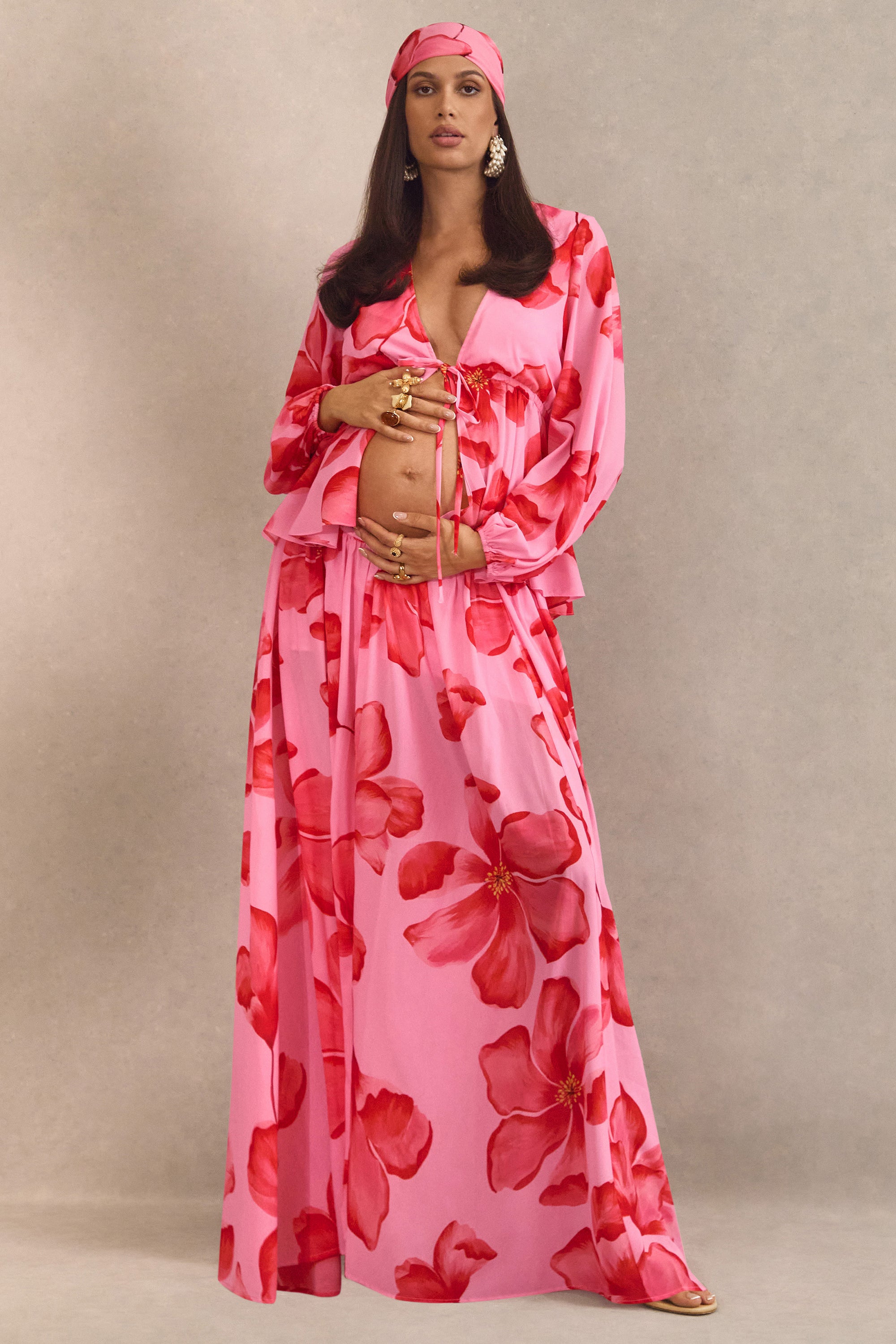 CL138489084 - Asella _ Pink Chiffon Maternity Maxi  16.jpg