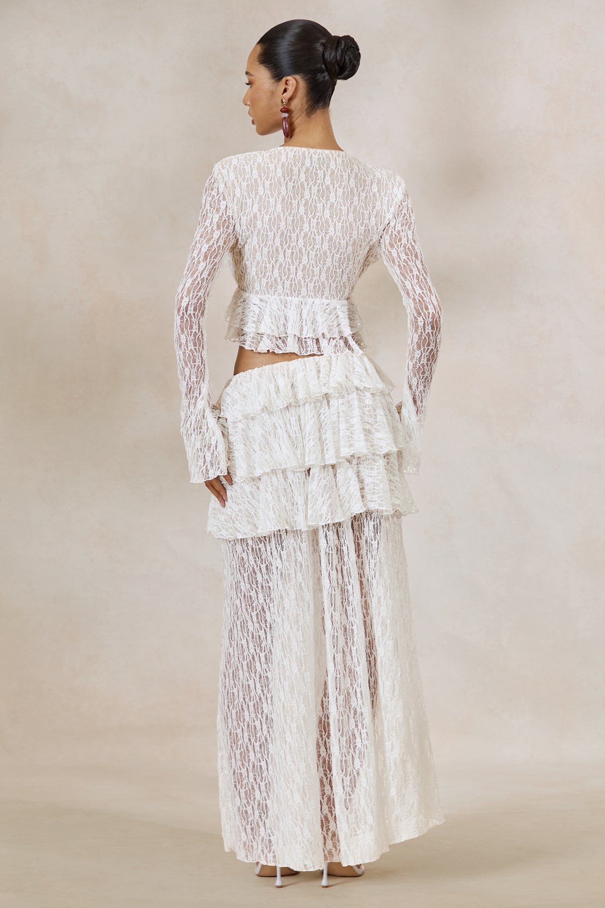ECM_HR_CL138498110 - Astella | White Lace Plunge-Neck Maternity Top With Ruffled Trim + CL138499110 - Astella | White Lace Asymmetric-Waist Maternity Maxi Skirt With Ruffled Detailing9.jpg