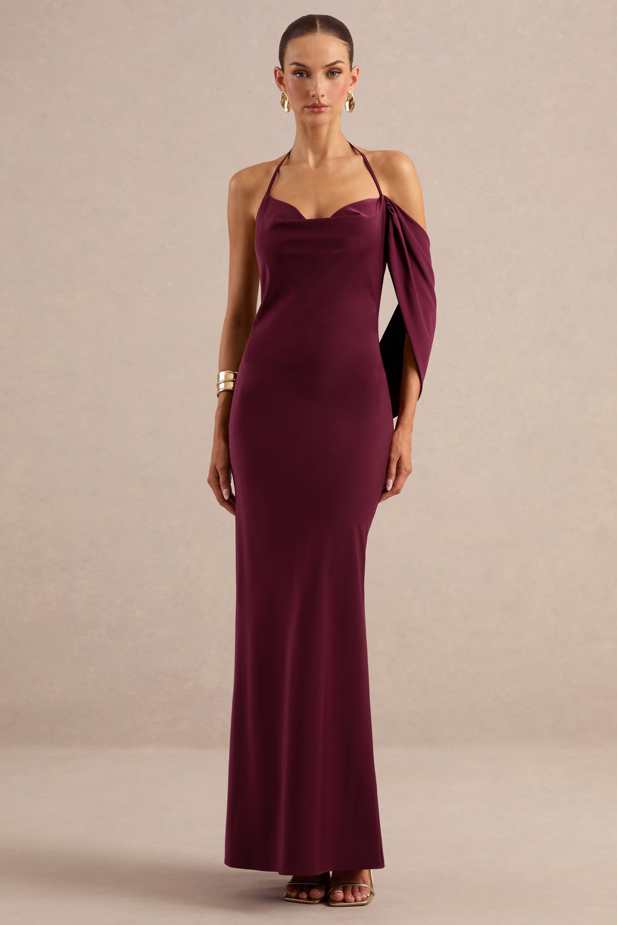 ECM_HR_CL138542102 - Karisa | Burgundy Satin Cowl-Neck Maxi Dress With Draped Detail0.jpg