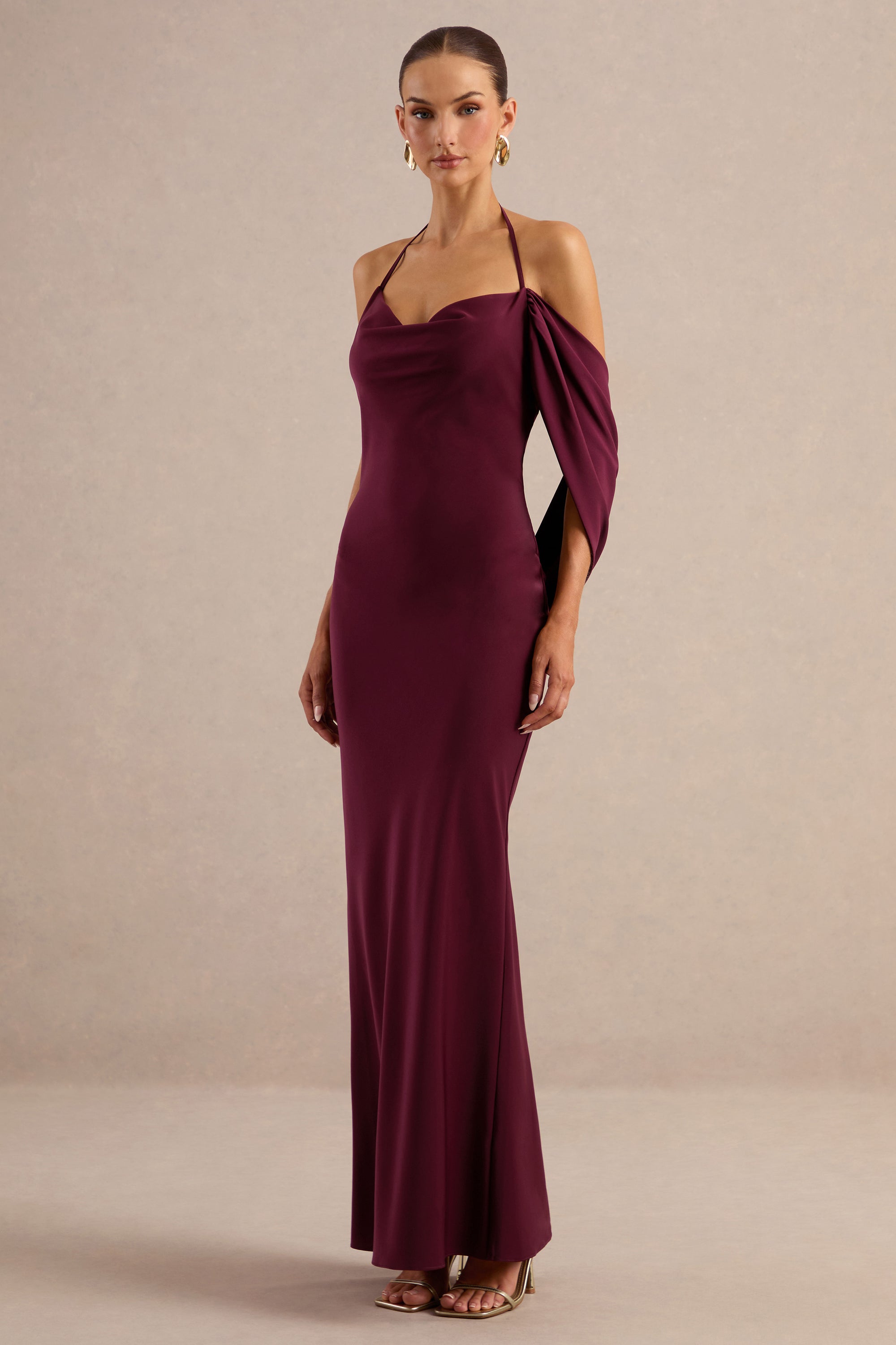 ECM_HR_CL138542102 - Karisa | Burgundy Satin Cowl-Neck Maxi Dress With Draped Detail2.jpg