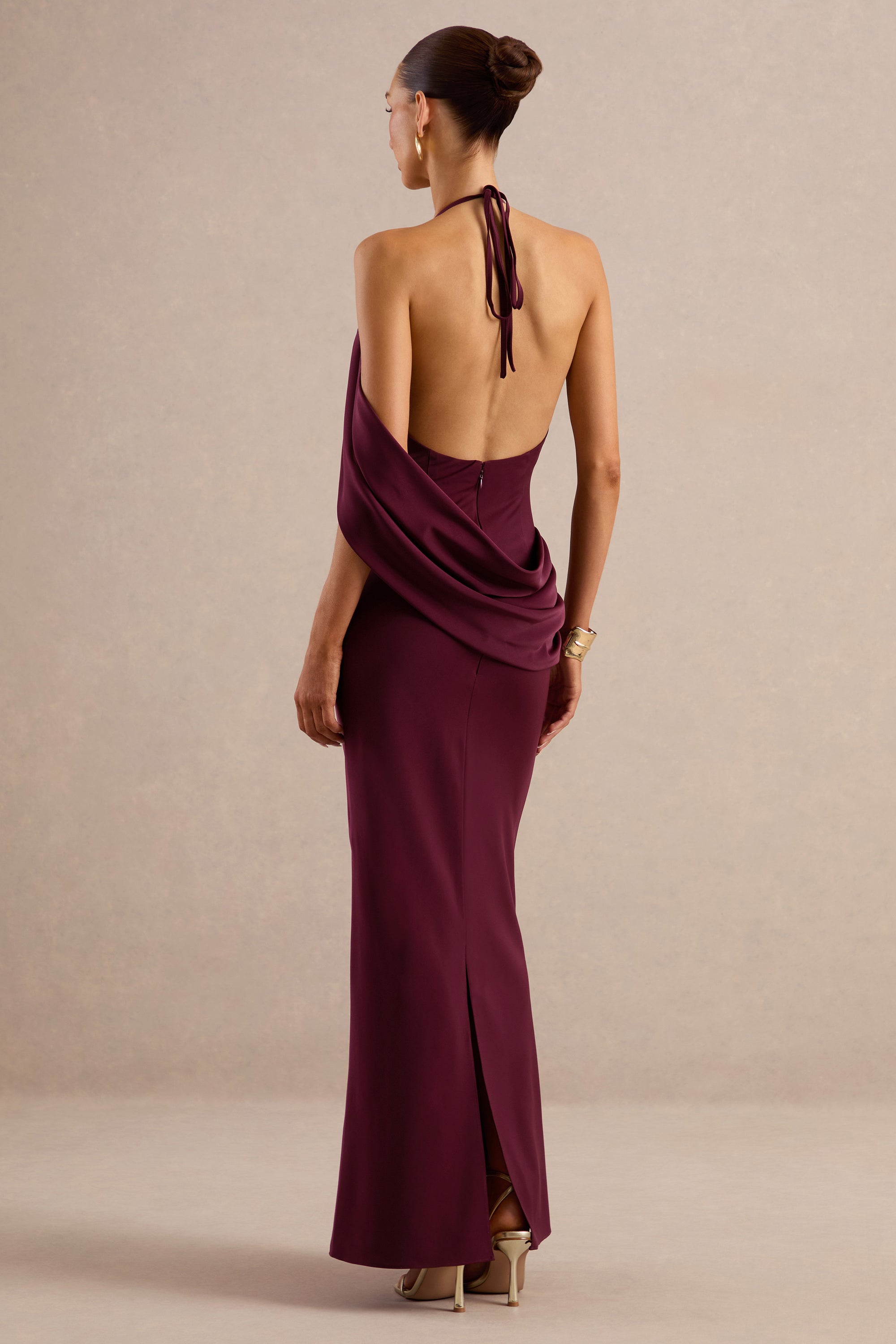 ECM_HR_CL138542102 - Karisa | Burgundy Satin Cowl-Neck Maxi Dress With Draped Detail5.jpg