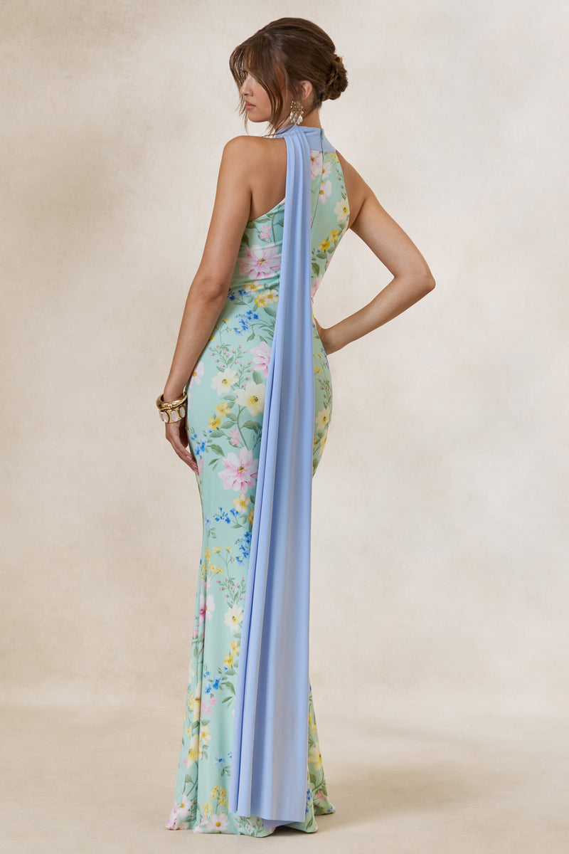 ECM_HR_CL138564032 - Inarah _ Mint Floral Print High-Neck Maxi Dress With Scarf Detail 4.jpg