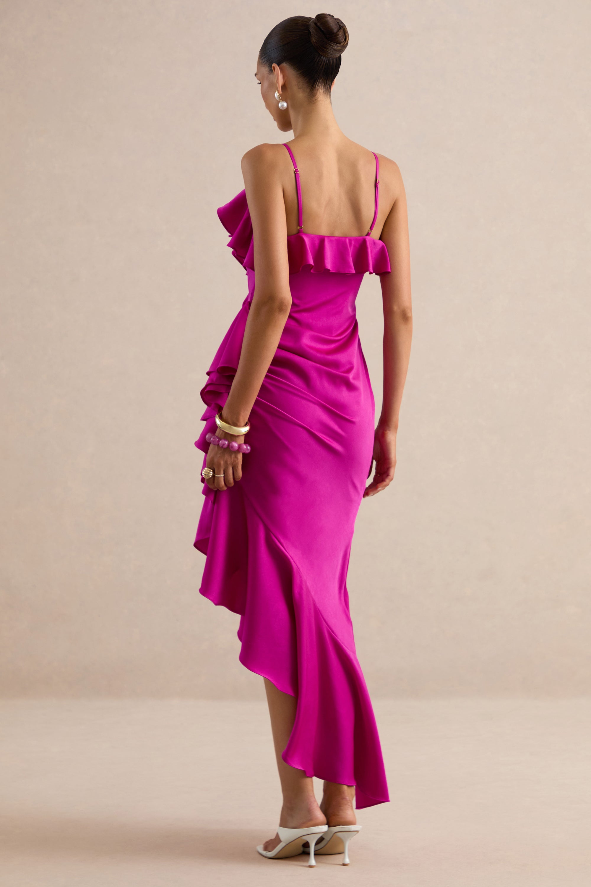ECM_HR_CL138627084 - Salvina | Pink Satin V-Neck Maxi Dress With Ruffled Detailing And Scarf Detail 6.jpg