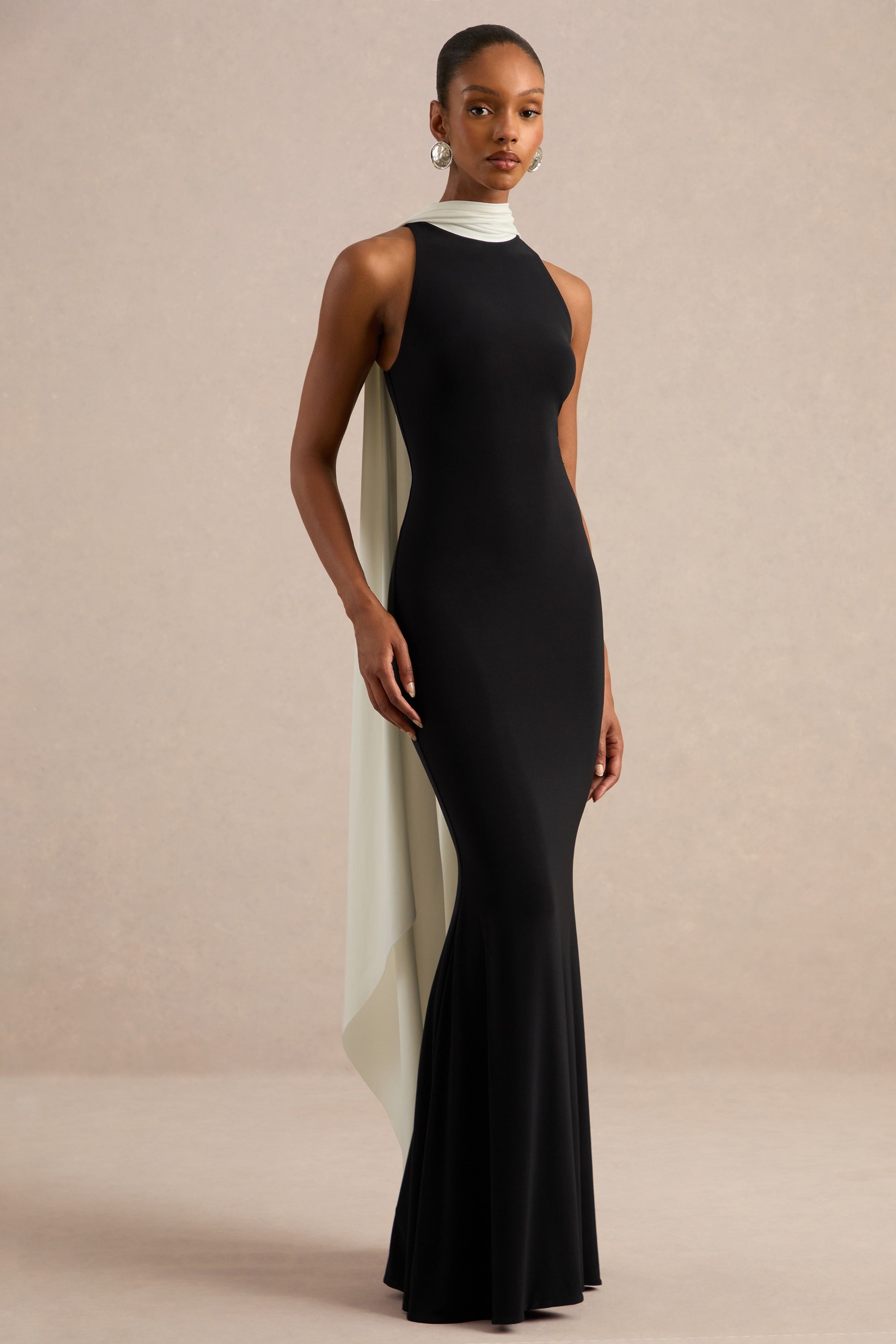 CL138668002 - Calise _ Black & White High-Neck Maxi Dress With Cape Detail3.jpg