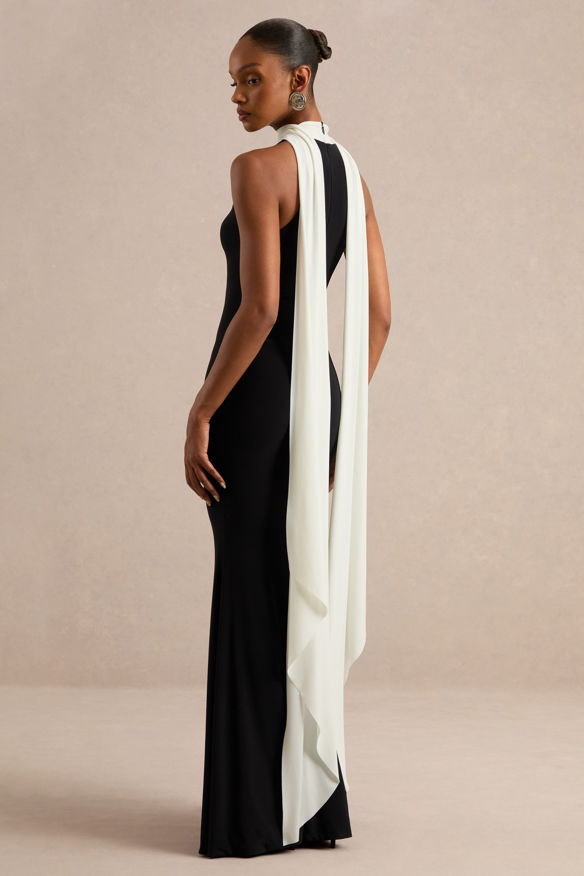 CL138668002 - Calise _ Black & White High-Neck Maxi Dress With Cape Detail6.jpg