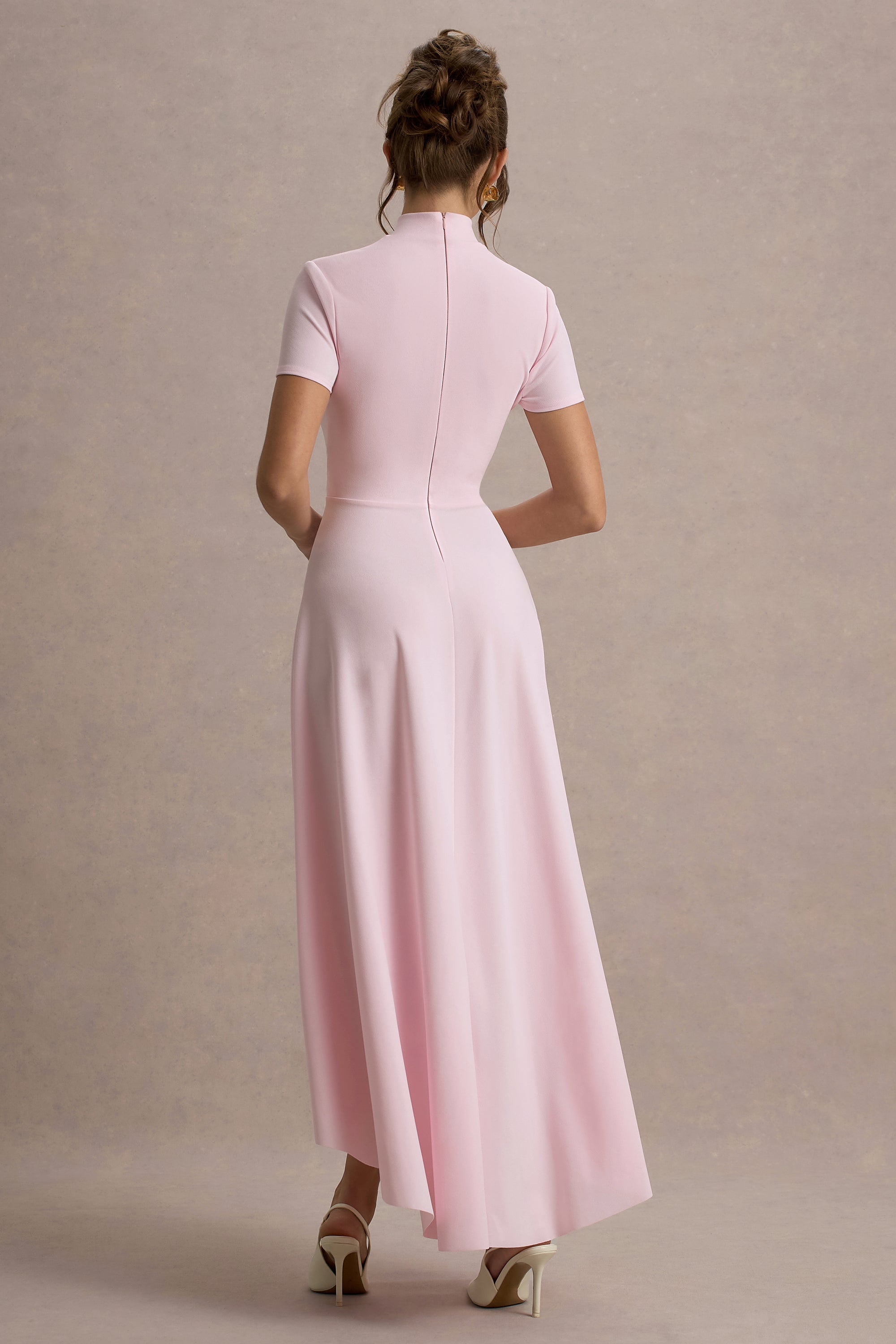 ECM_HR_CL138718081 - Bellona  - Pink High-Neck High-Low Midi Dress 1.jpg