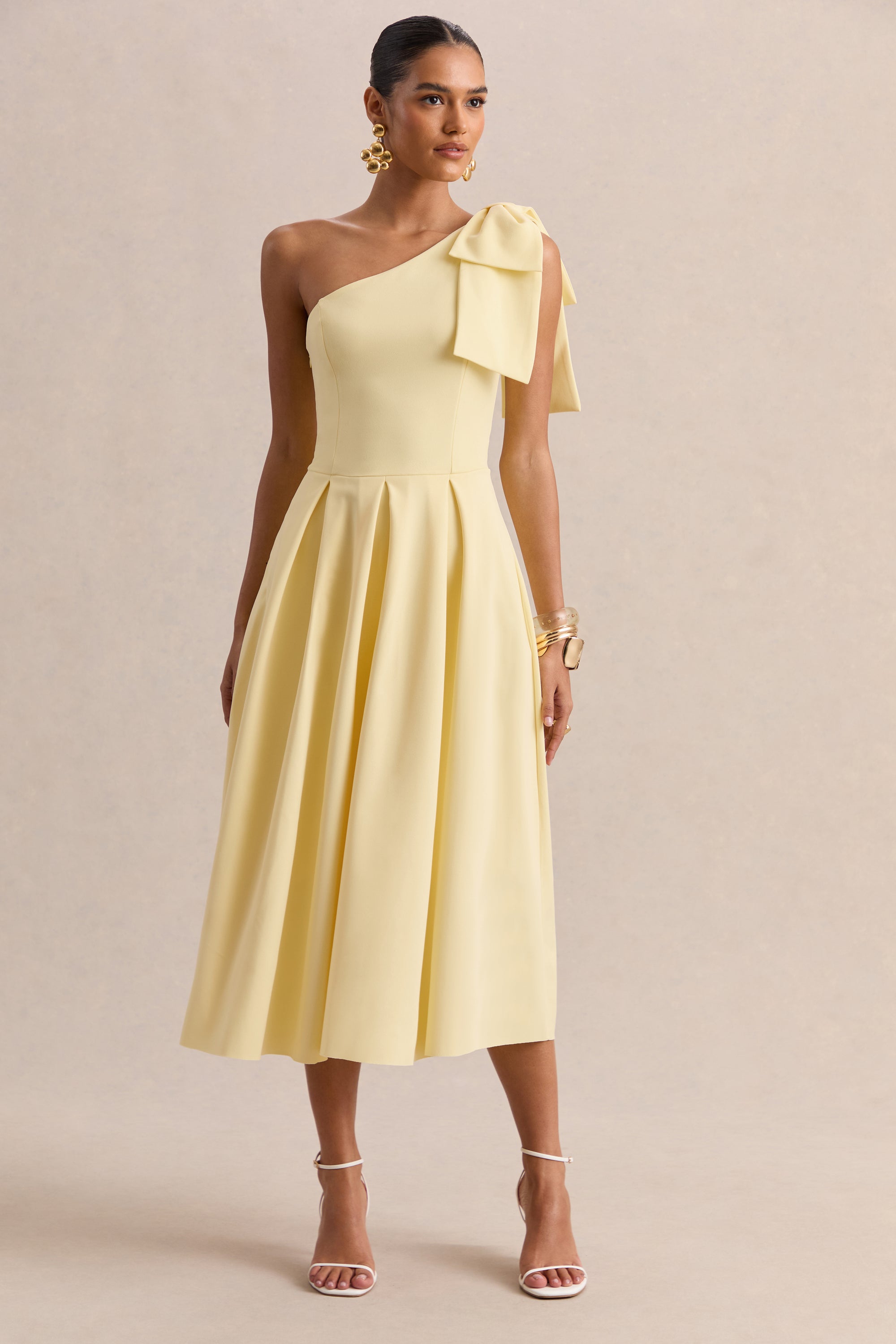 ECM_HR_CL138721121 - Meria _ Lemon Asymmetric-Neck Midi Dress With Bow-Sleeve 01.jpg