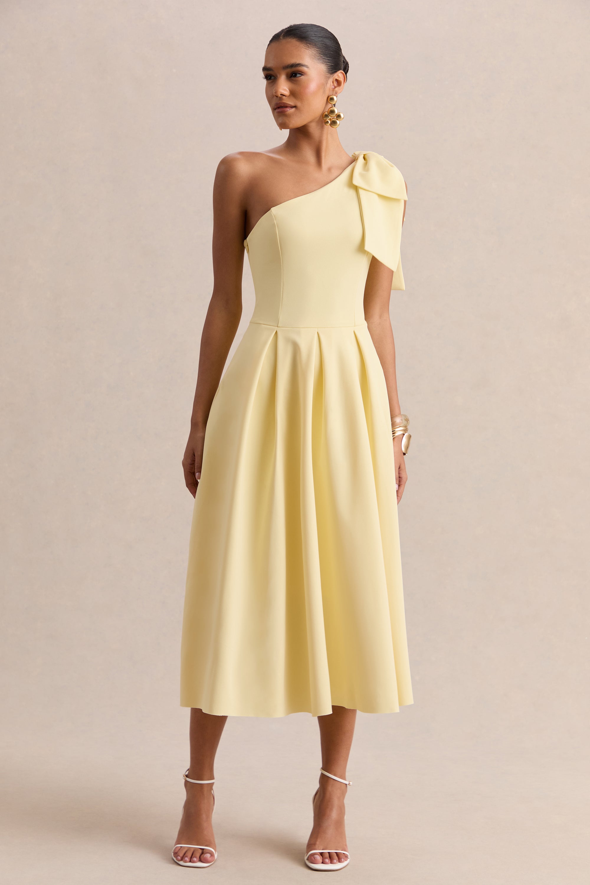 ECM_HR_CL138721121 - Meria _ Lemon Asymmetric-Neck Midi Dress With Bow-Sleeve 02.jpg