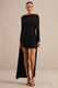 ECM_HR_CL138801001 - Ilse | Black Round-Neck Mini Dress With Draped Detailing And Cape 1.jpg