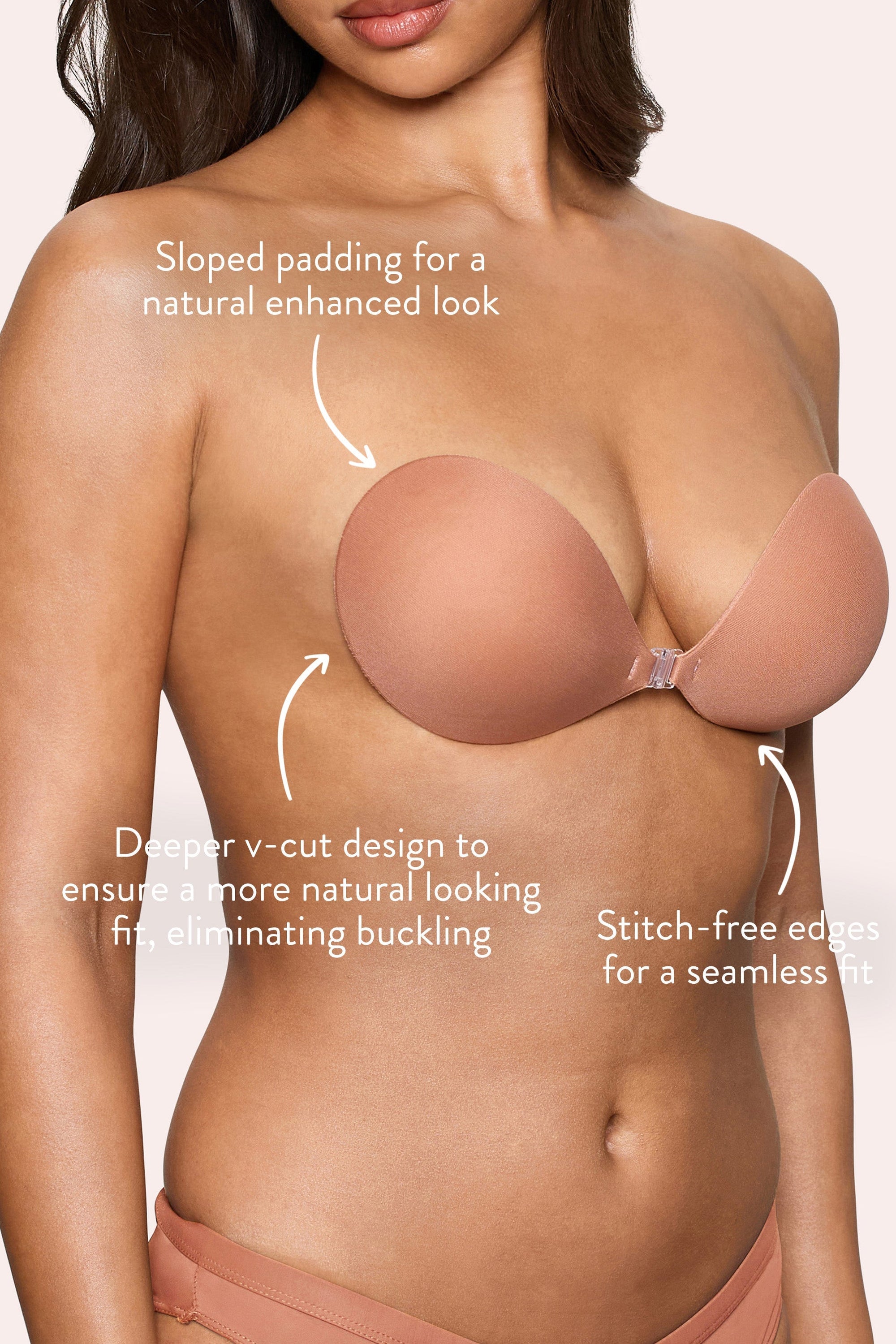 Magic Sticky Bra | حمالة صدر مبطنة لزجة من Boomba بلون كراميل