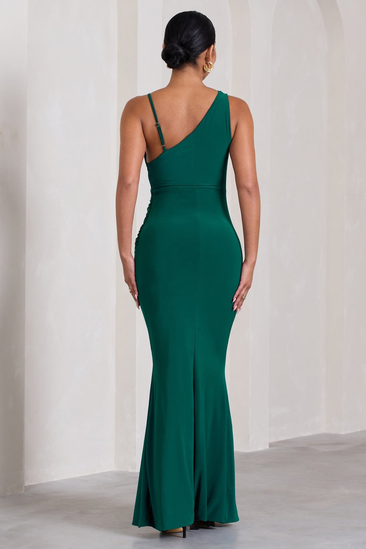 Phantasy | Bottle Green Maternity Cowl Neck Maxi Dress