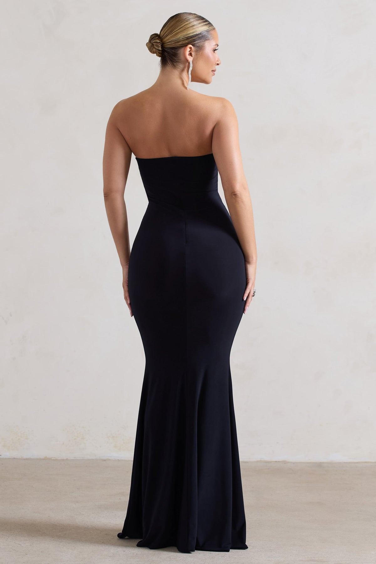 Ceremony | Navy Bandeau Fishtail Maxi Dress