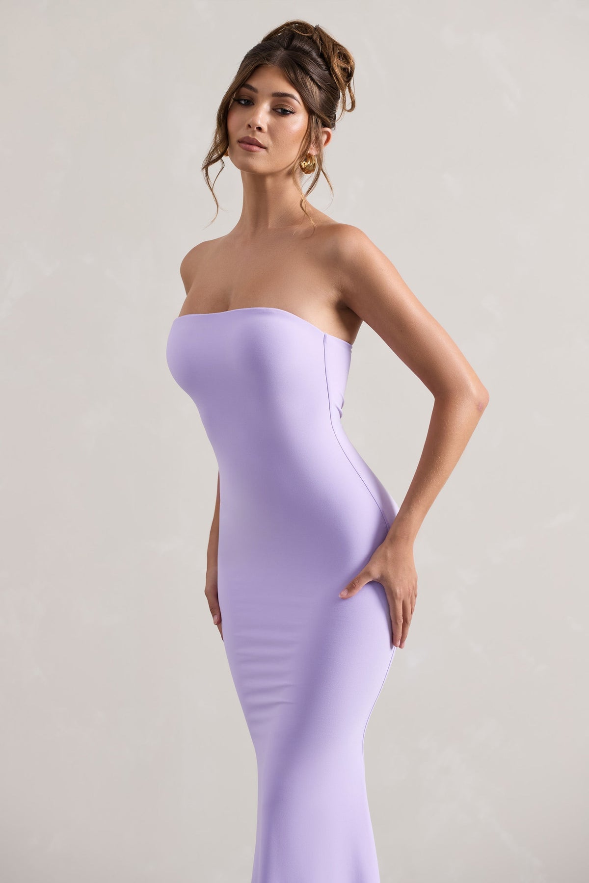 Ceremony | Lilac Bandeau Fishtail Maxi Dress