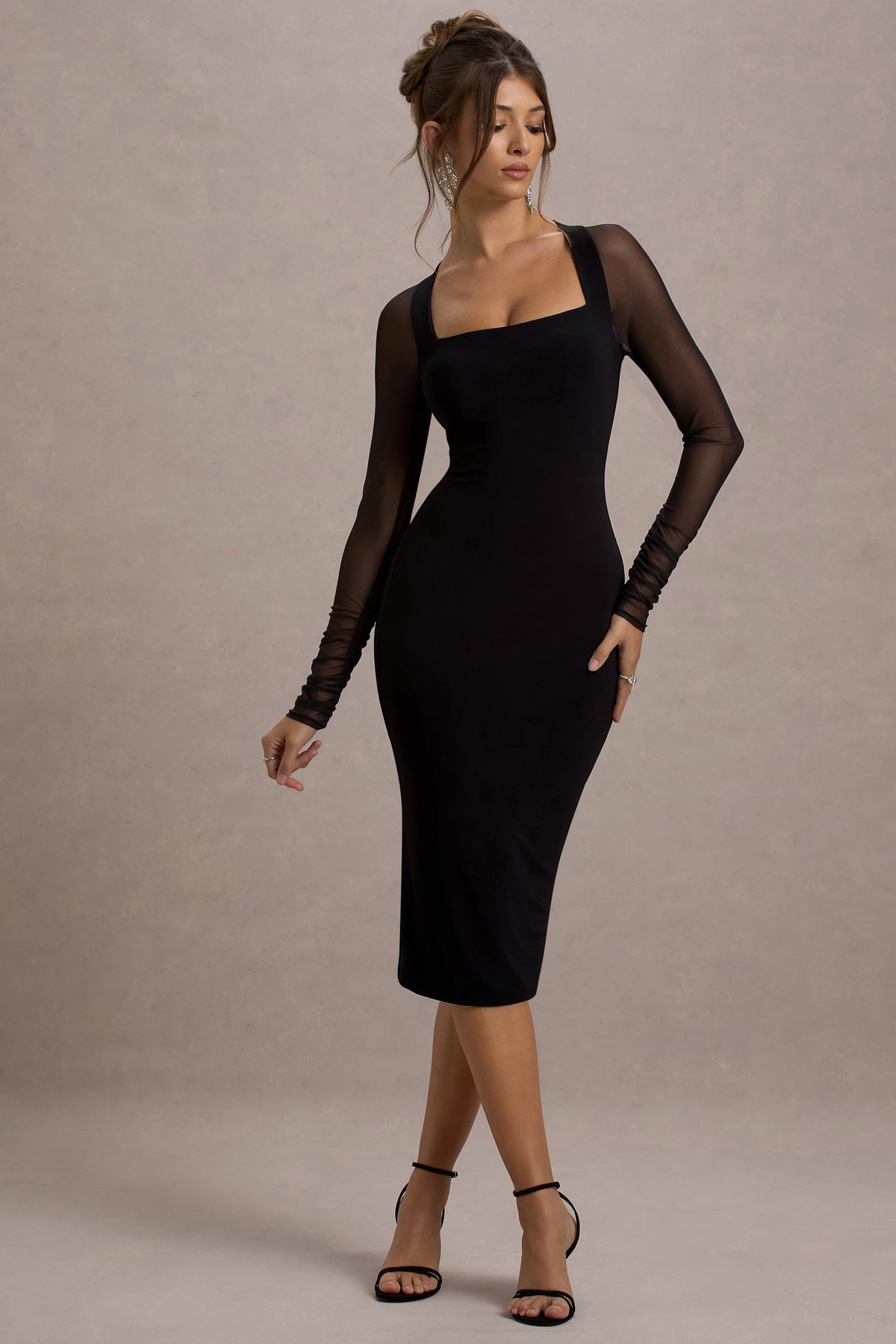 bodycon black dress midi Black Bodycon Midi Dress - All Dresses