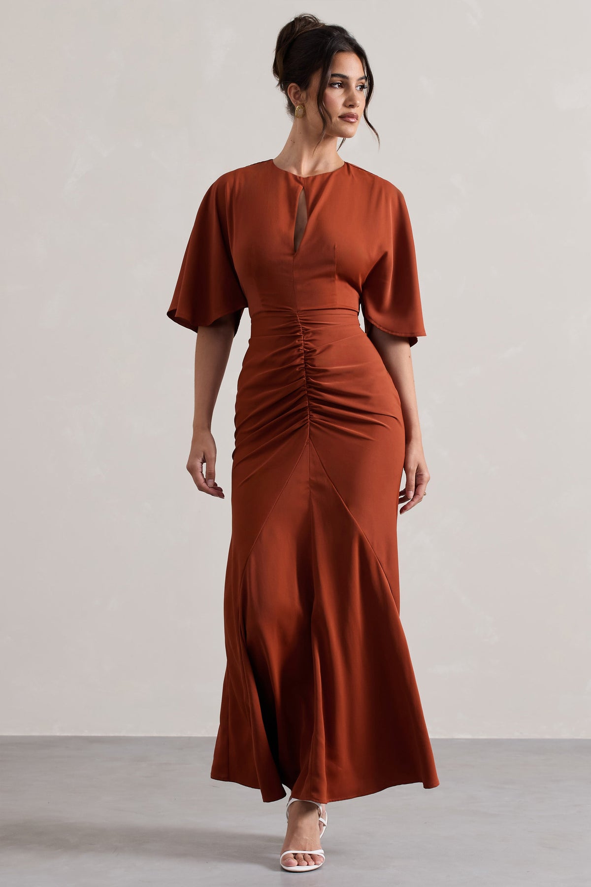 l cut dress L/S Maxi Dress Cut Loose