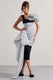 Unattainable | Black Polka Dot Wrap Midi Dress Volume Drape