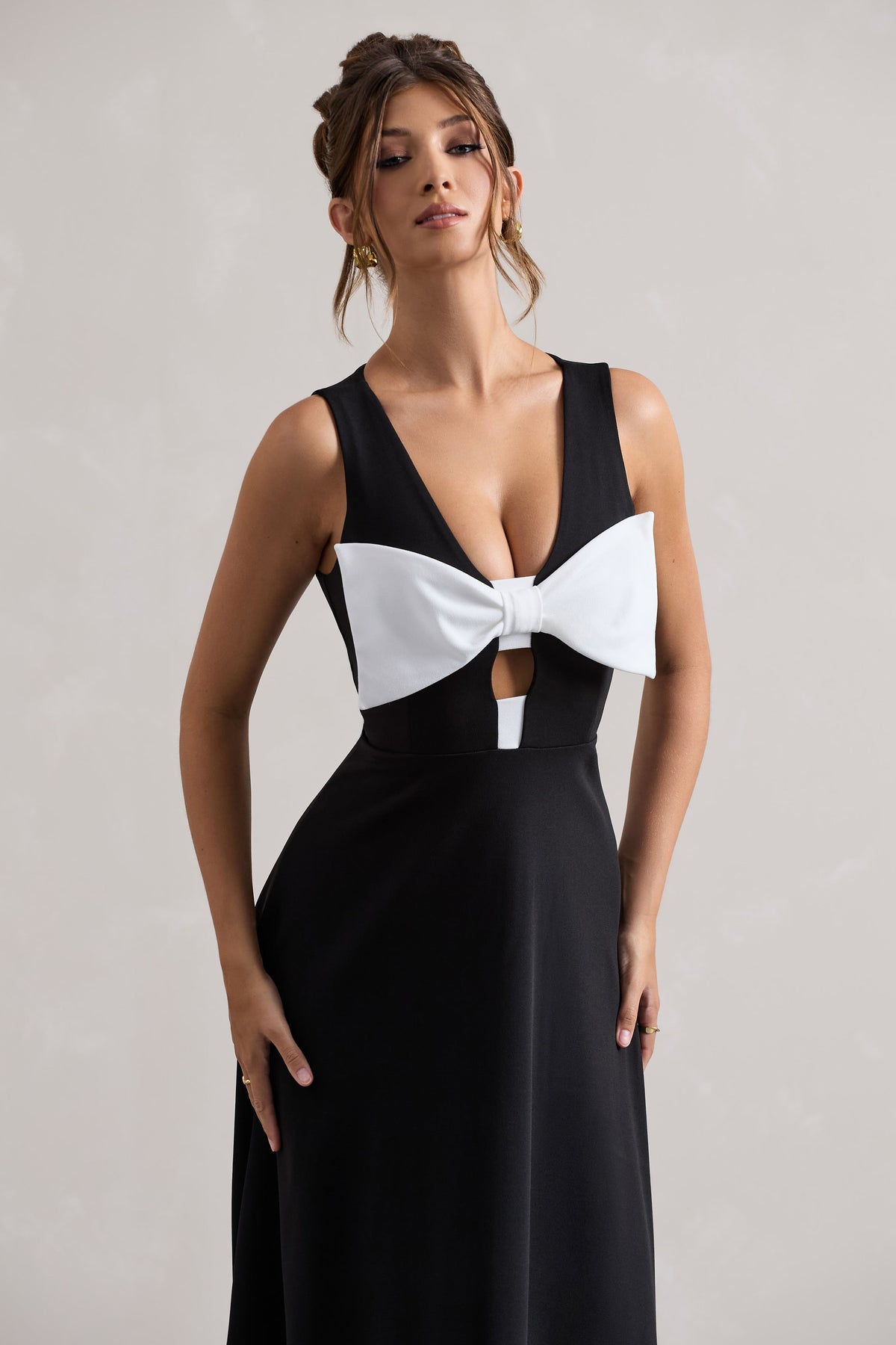 maya midi dress primrose black midi dress below knee Maya Dress M / Black