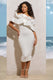 When In Rome | White Asymmetric Ruffle Midi Dress