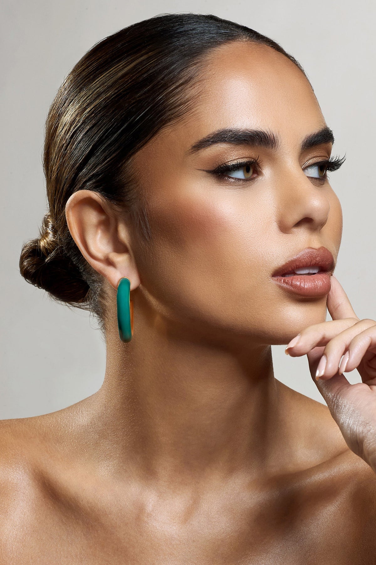 Sigma | Green Chunky Hoop Earrings