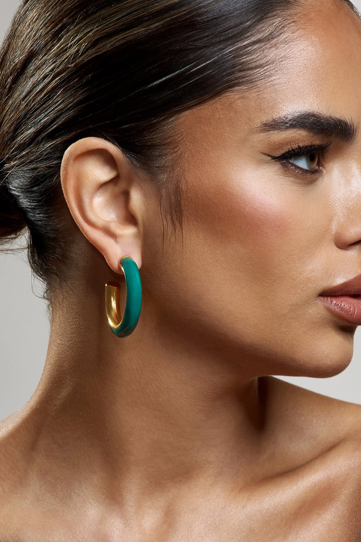 Sigma | Green Chunky Hoop Earrings