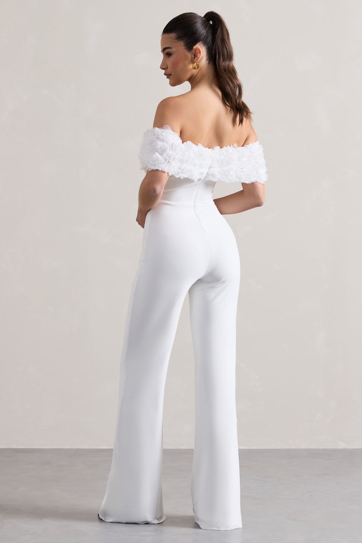 Botanique | White Floral Bardot Jumpsuit