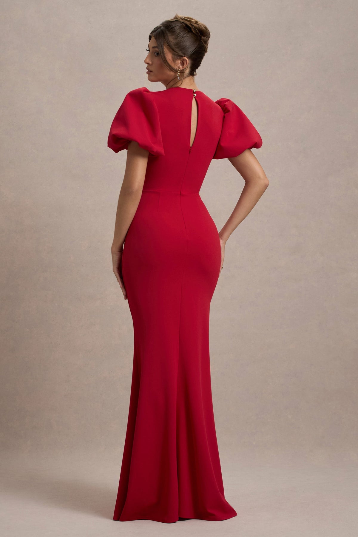 Love Letters | Red Puff-Sleeve Maxi Dress