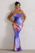 Ceremony | Ombre Print Bandeau Fishtail Maxi Dress