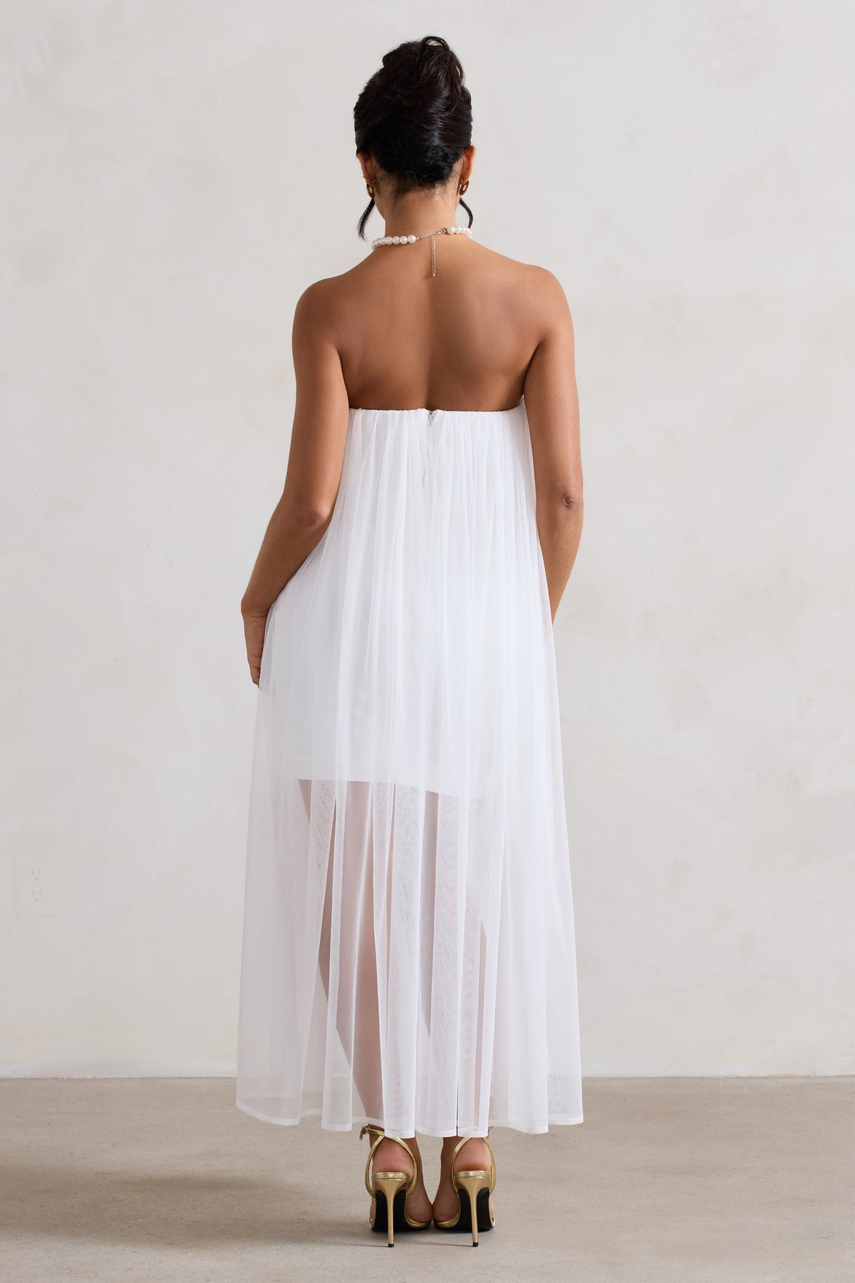 mini dress with sheer maxi overlay Megan Sheer Overlay Dress Black
