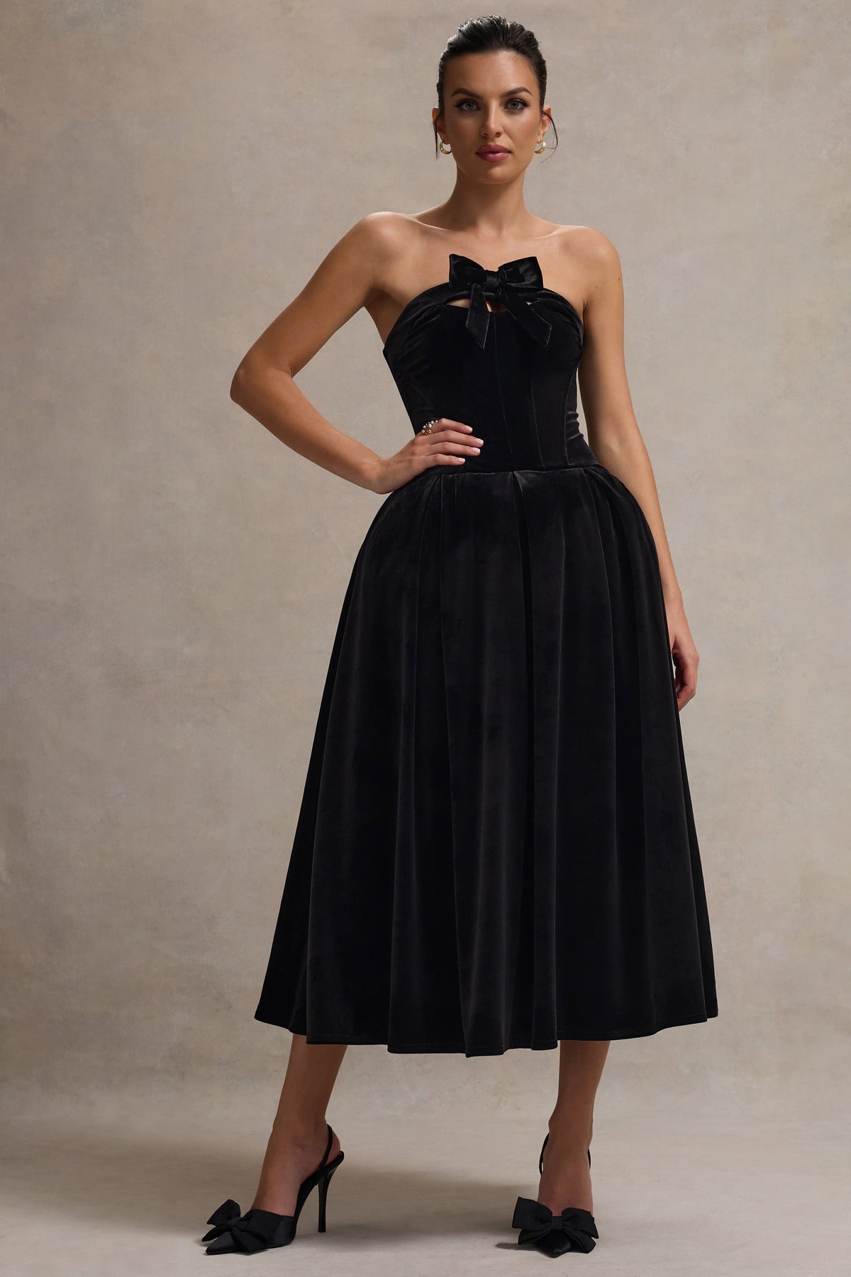 WB_HR_CL134653002-HepburnBlackVelvetBandeauMidiDressWithBow0